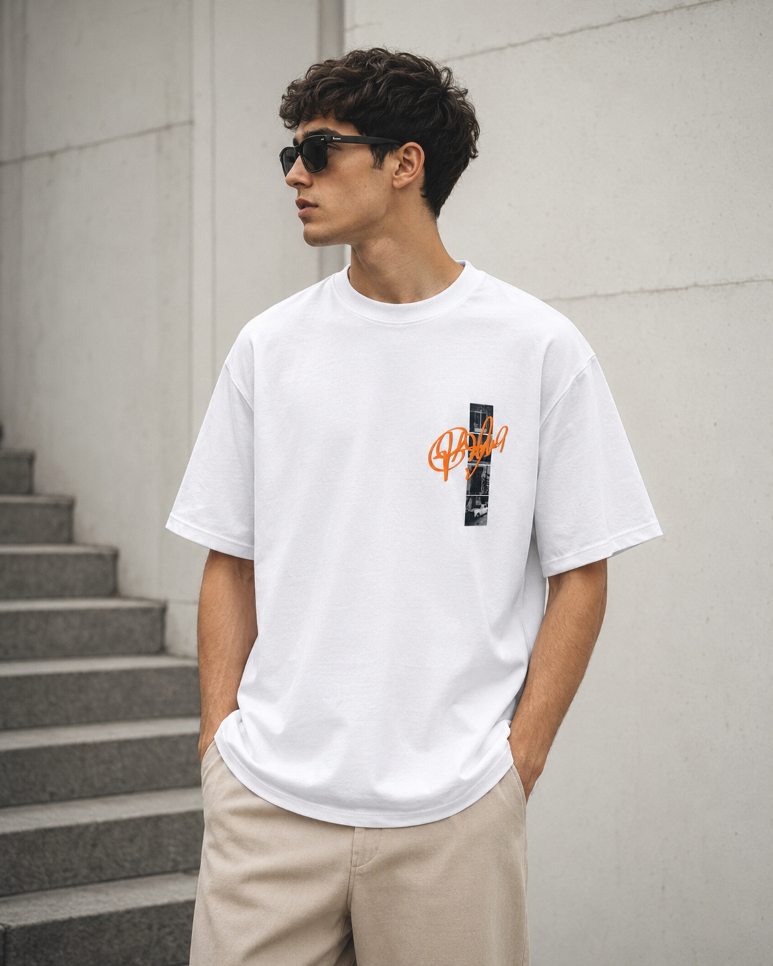 White Tradition Lives On Graphic Oversized T-Shirt-4