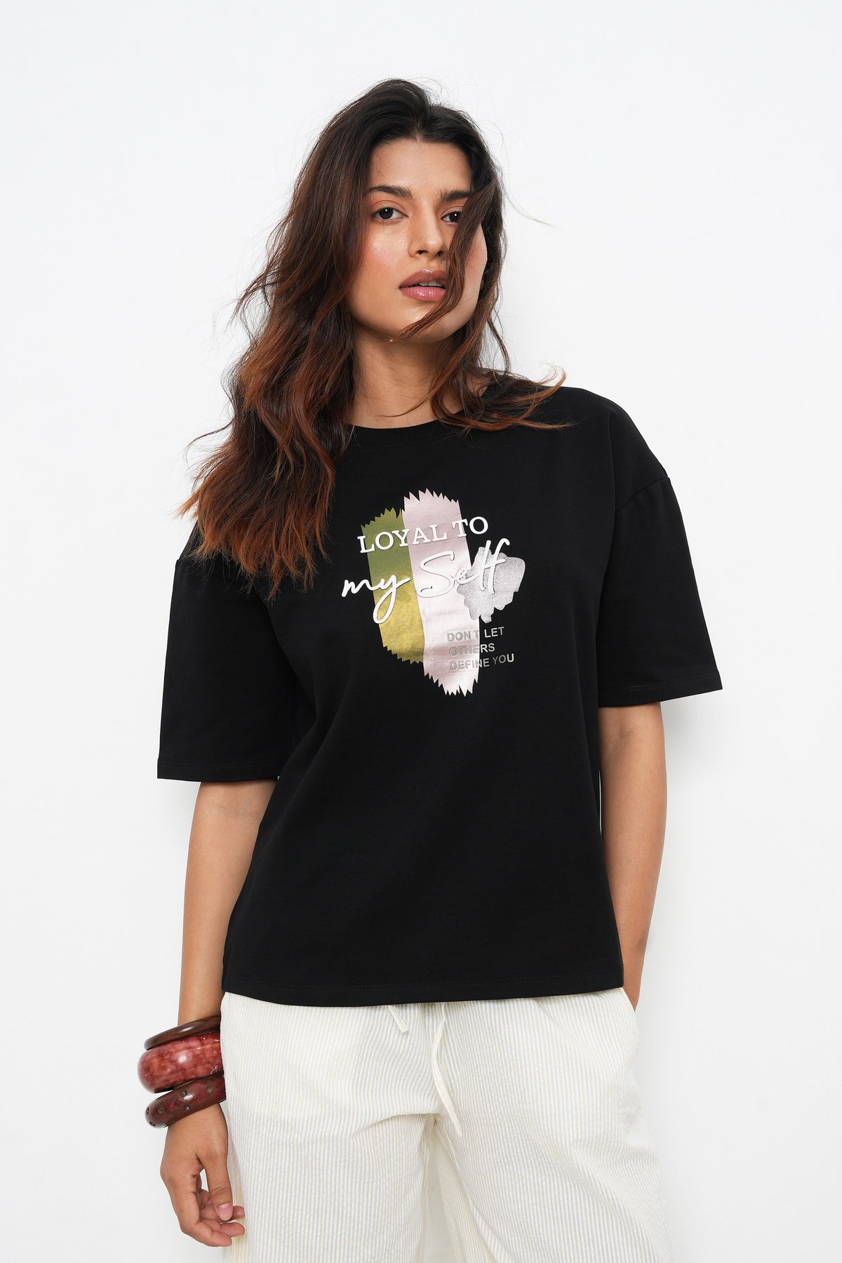 BONNATY BLACK OVERSIZED T-SHIRT-3