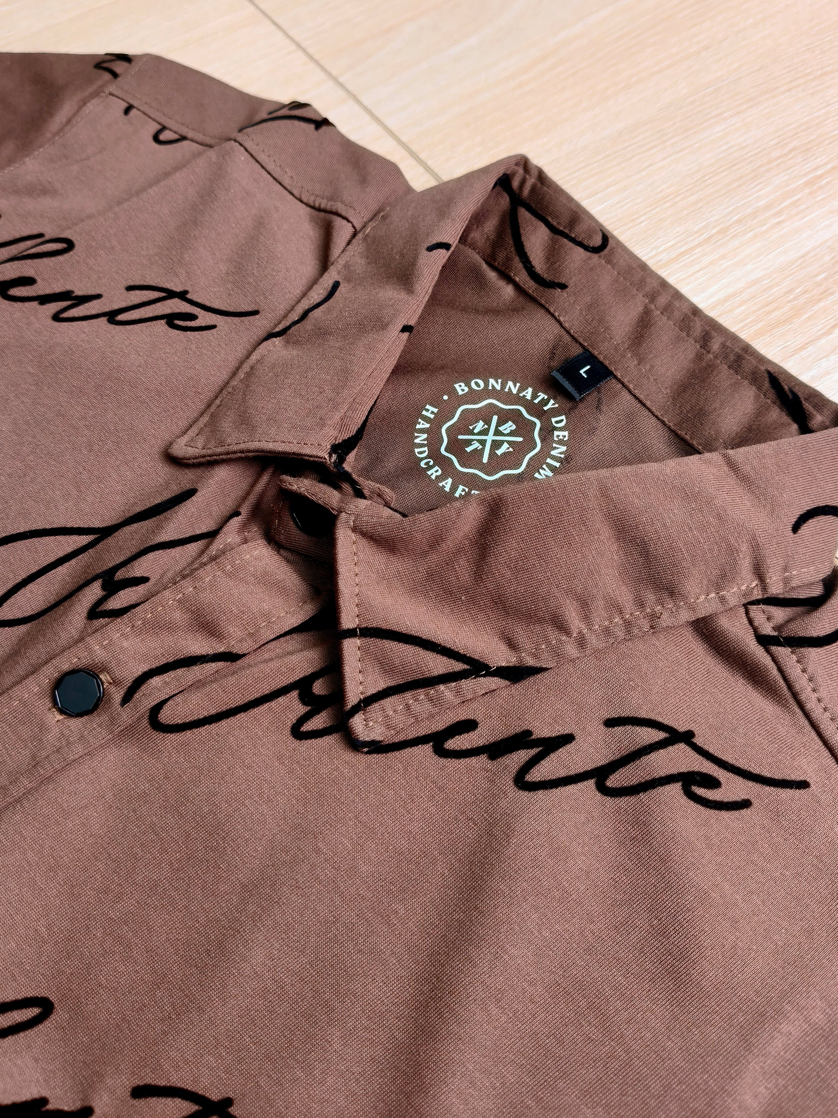 Brown coloured printed shirt-4