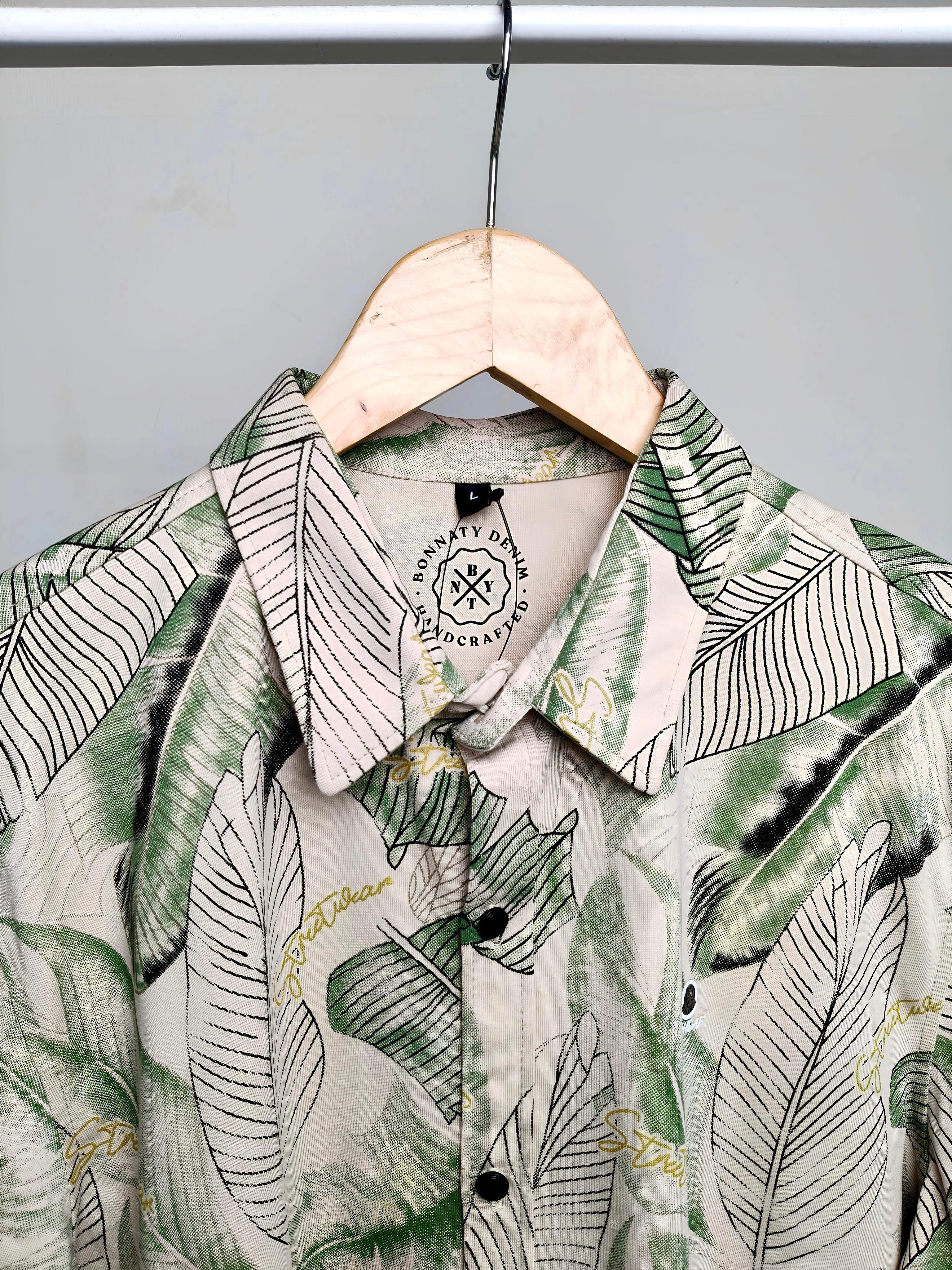 Cream coloured printed shirt-4