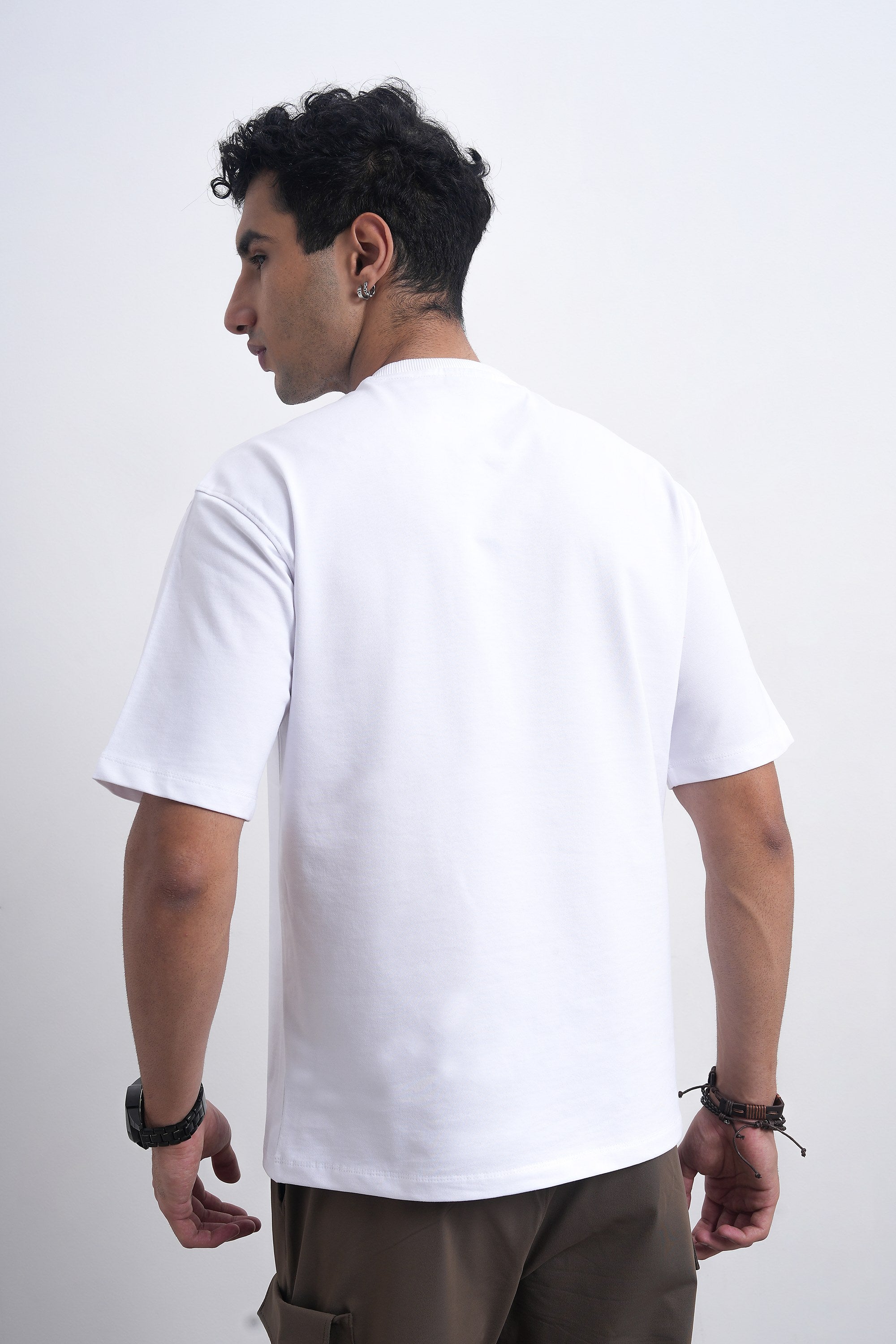 MEN EMBROIDERED OVERSIZED WHITE T-SHIRT-4