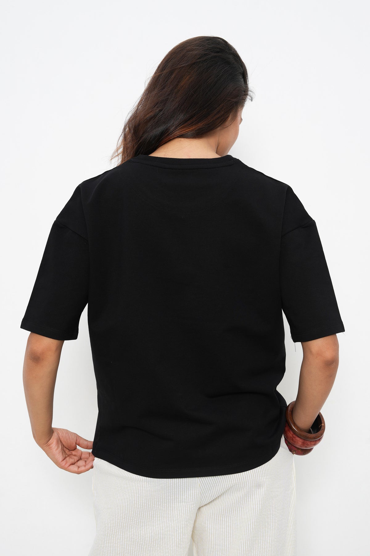 BONNATY BLACK OVERSIZED T-SHIRT-5