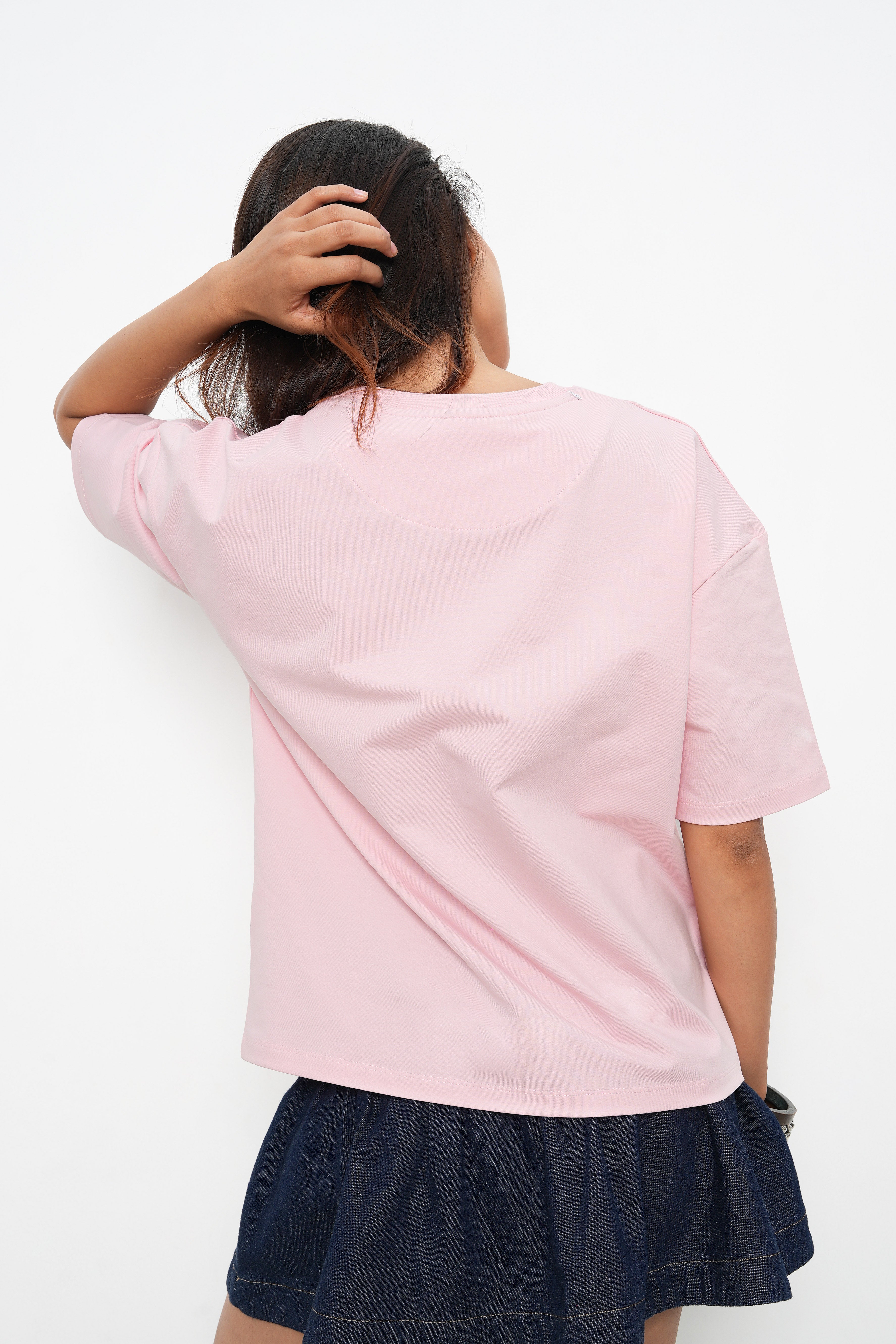 BONNATY PINK PRINTED RELAXED FIT COTTON T-SHIRT-6