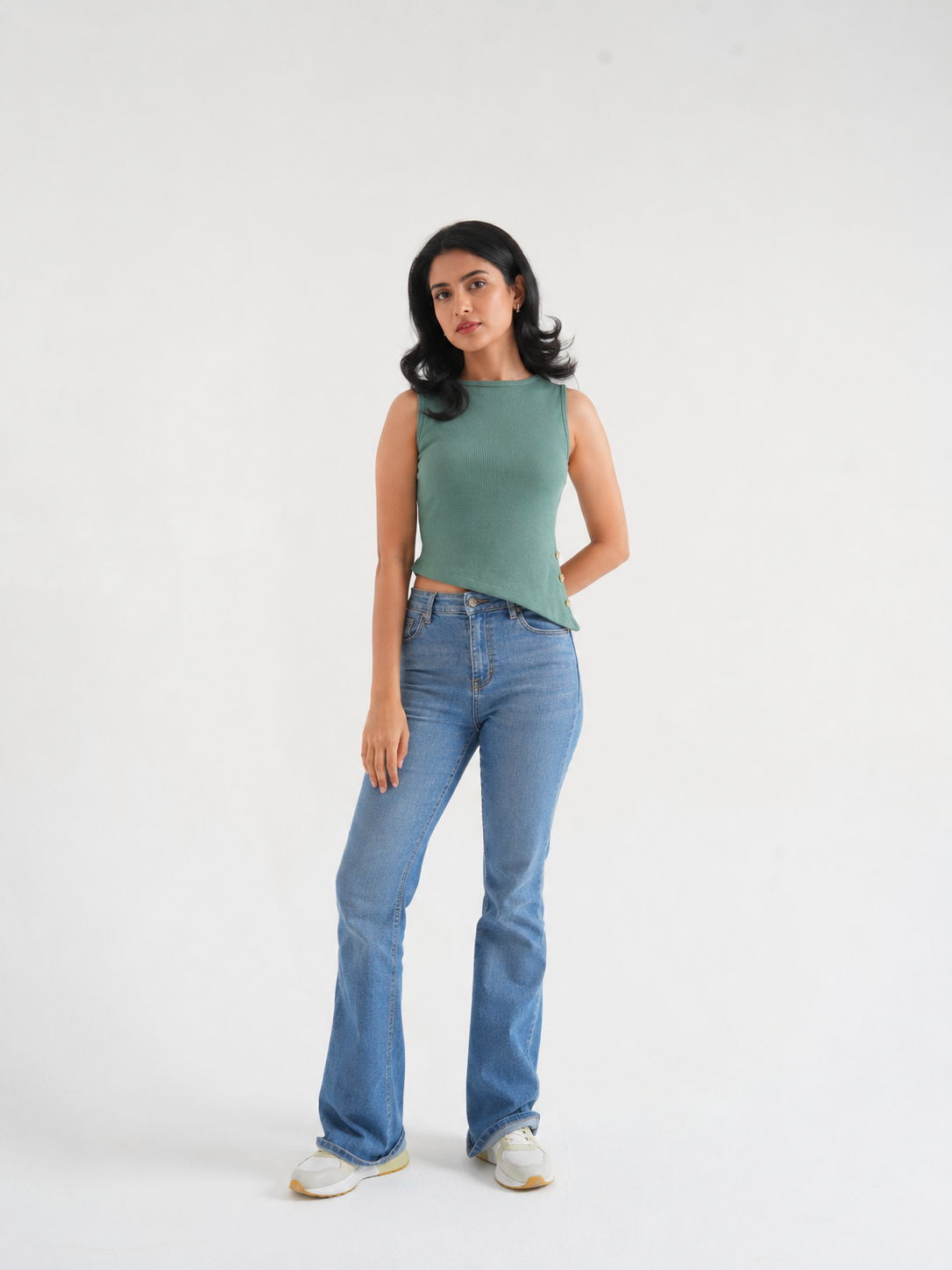 Pista Ribbed Sleeveless Side-Button Top-6