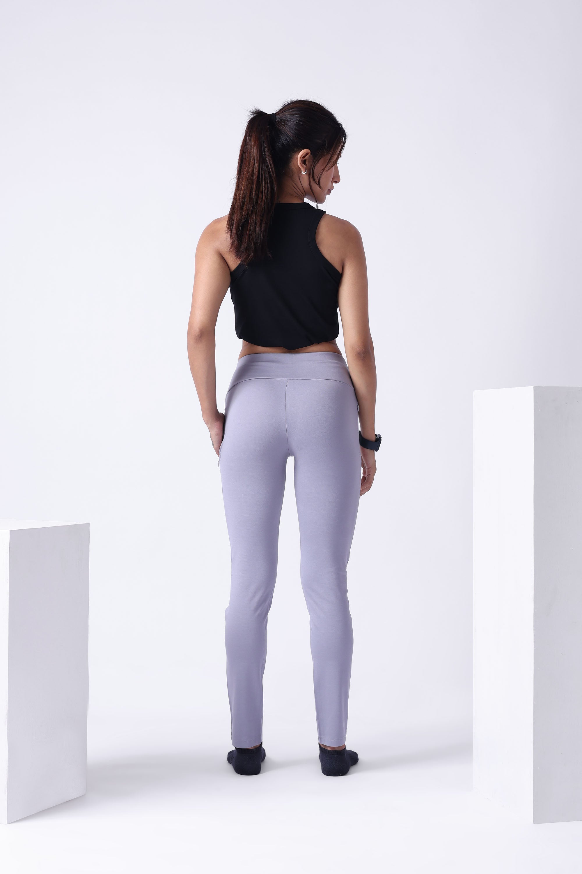 LIGHT GREY HIGH RISE FUNCTIONAL LEGGINGS-6