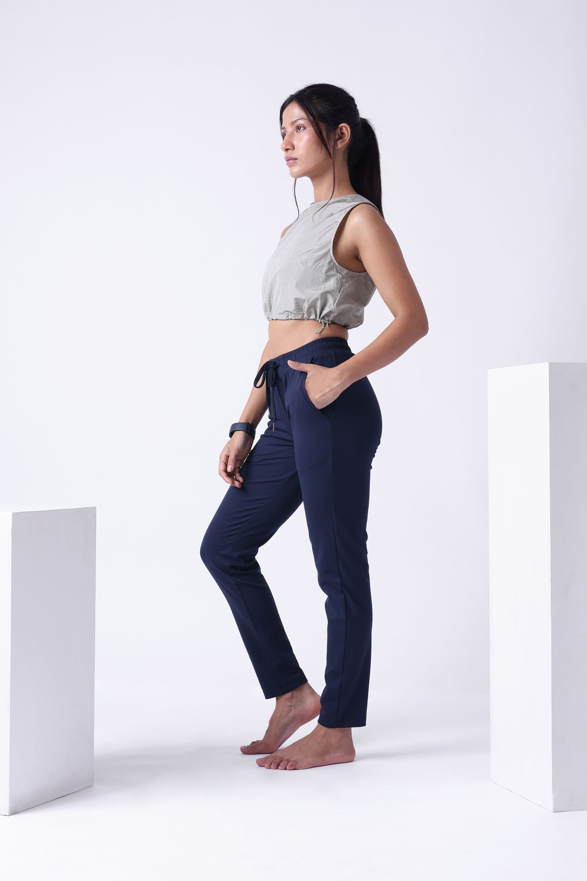 NAVY STRAIGHT SWEATPANTS-3