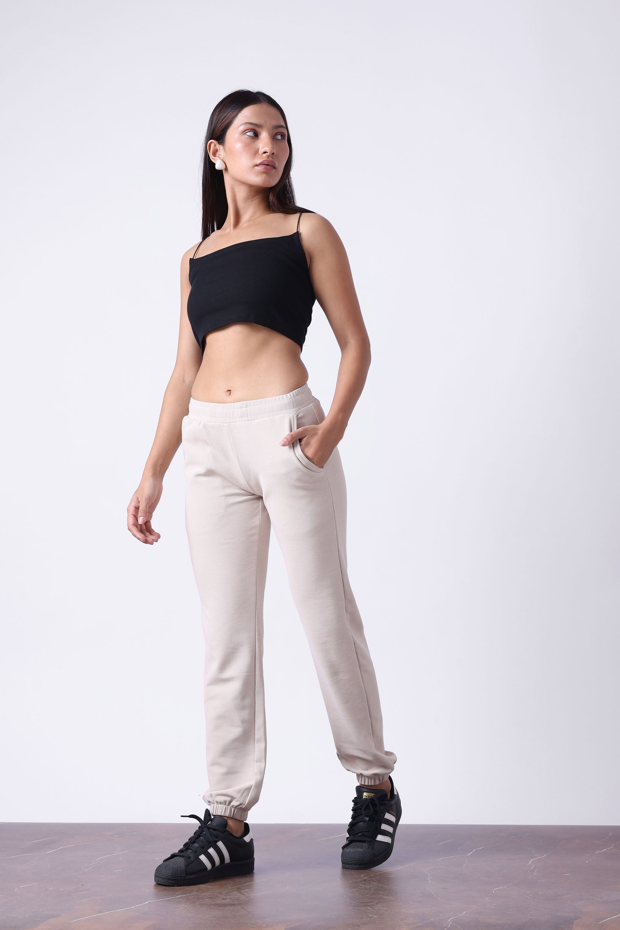BEIGE ESSENTIAL ALL DAY JOGGERS-3