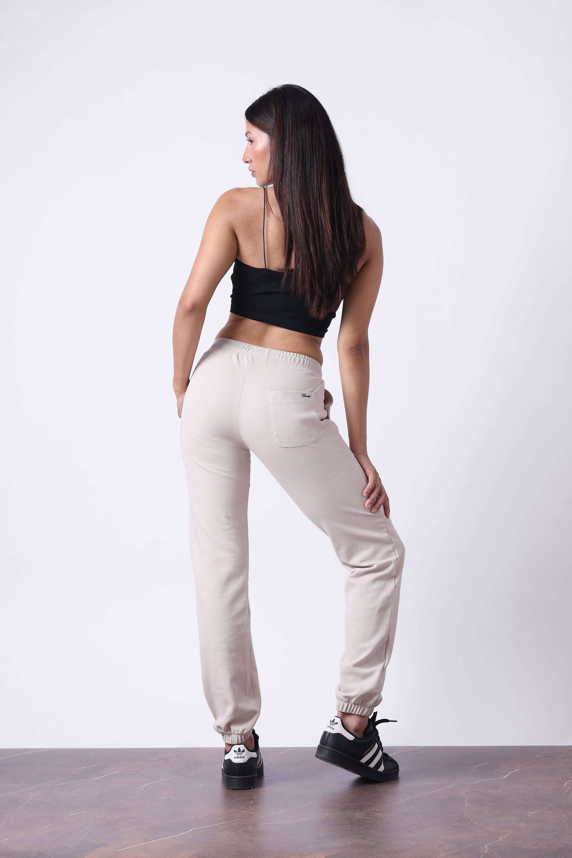 BEIGE ESSENTIAL ALL DAY JOGGERS-5