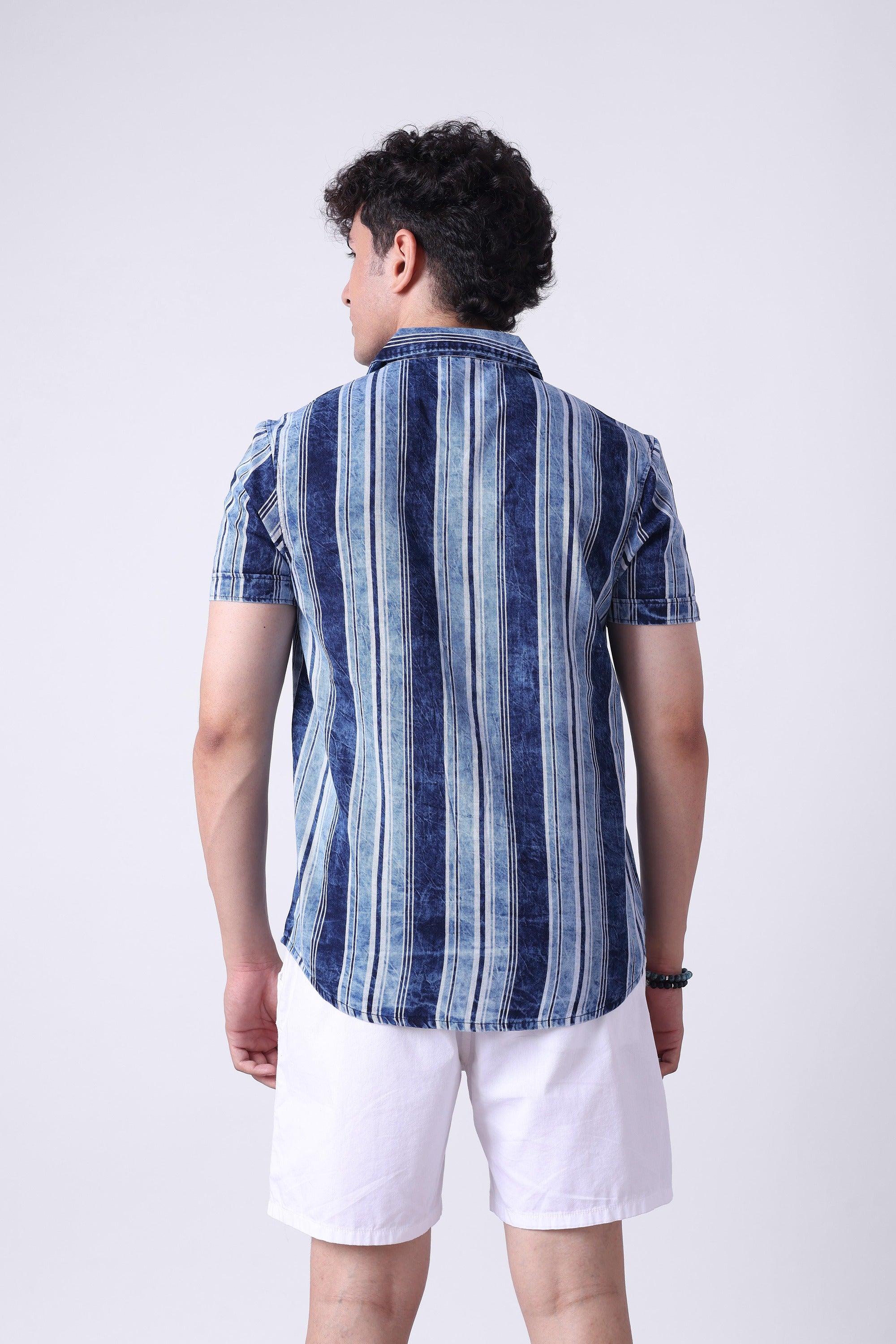 VERTICAL STRIPED DENIM SHIRT-4