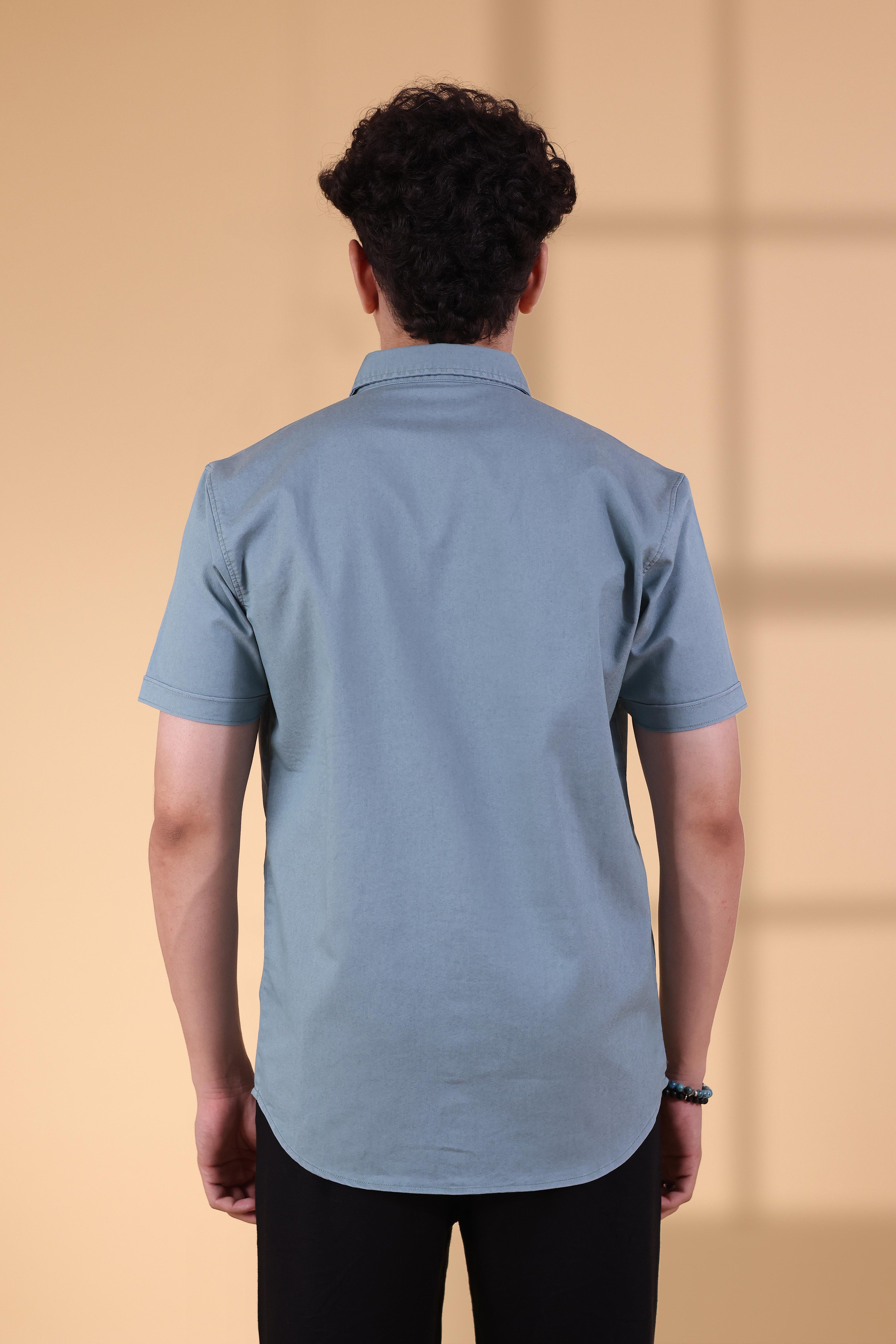 PISTA DOUBLE POCKET SOLID SHIRT-4