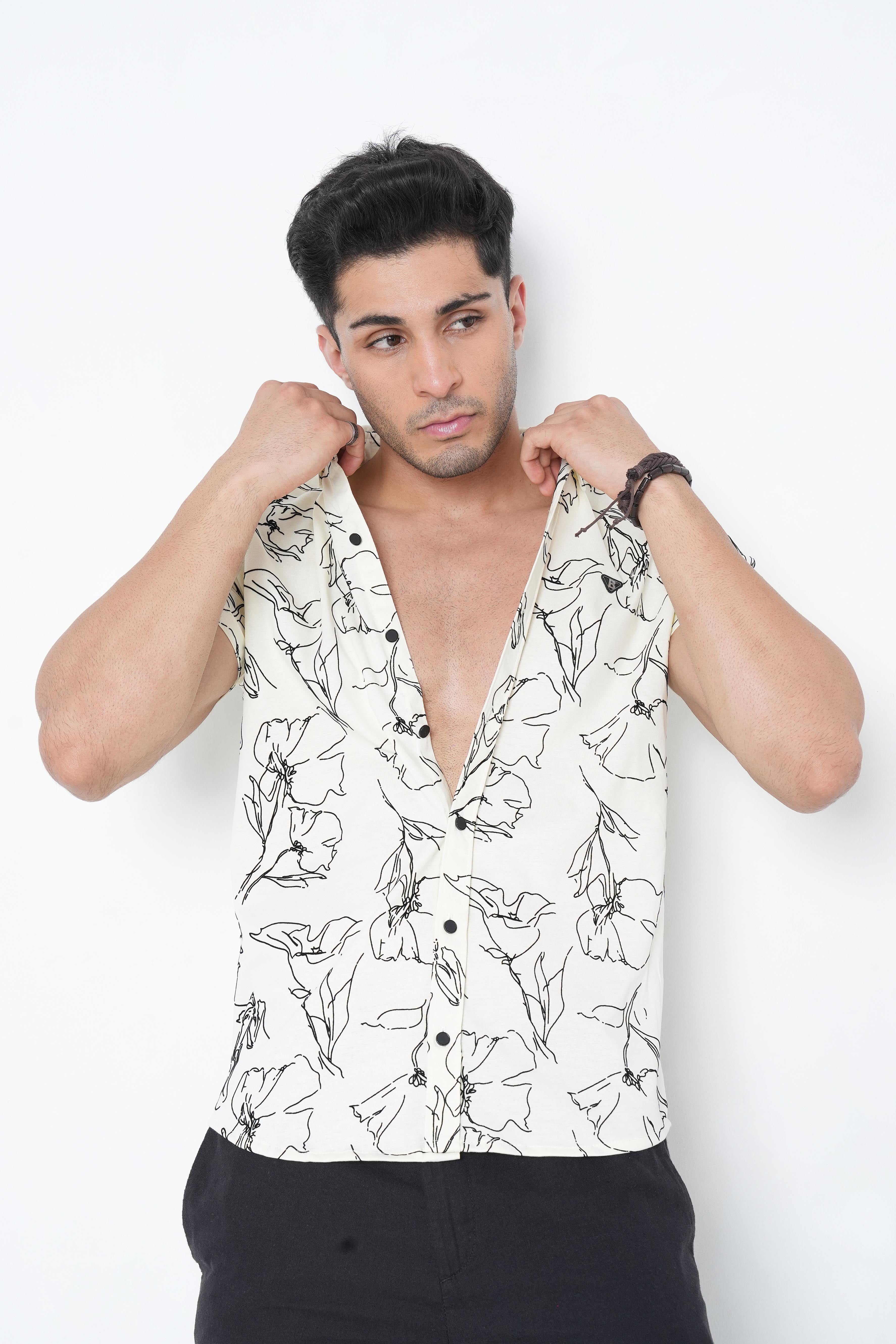 Off-White Floral Printed Shirt-3