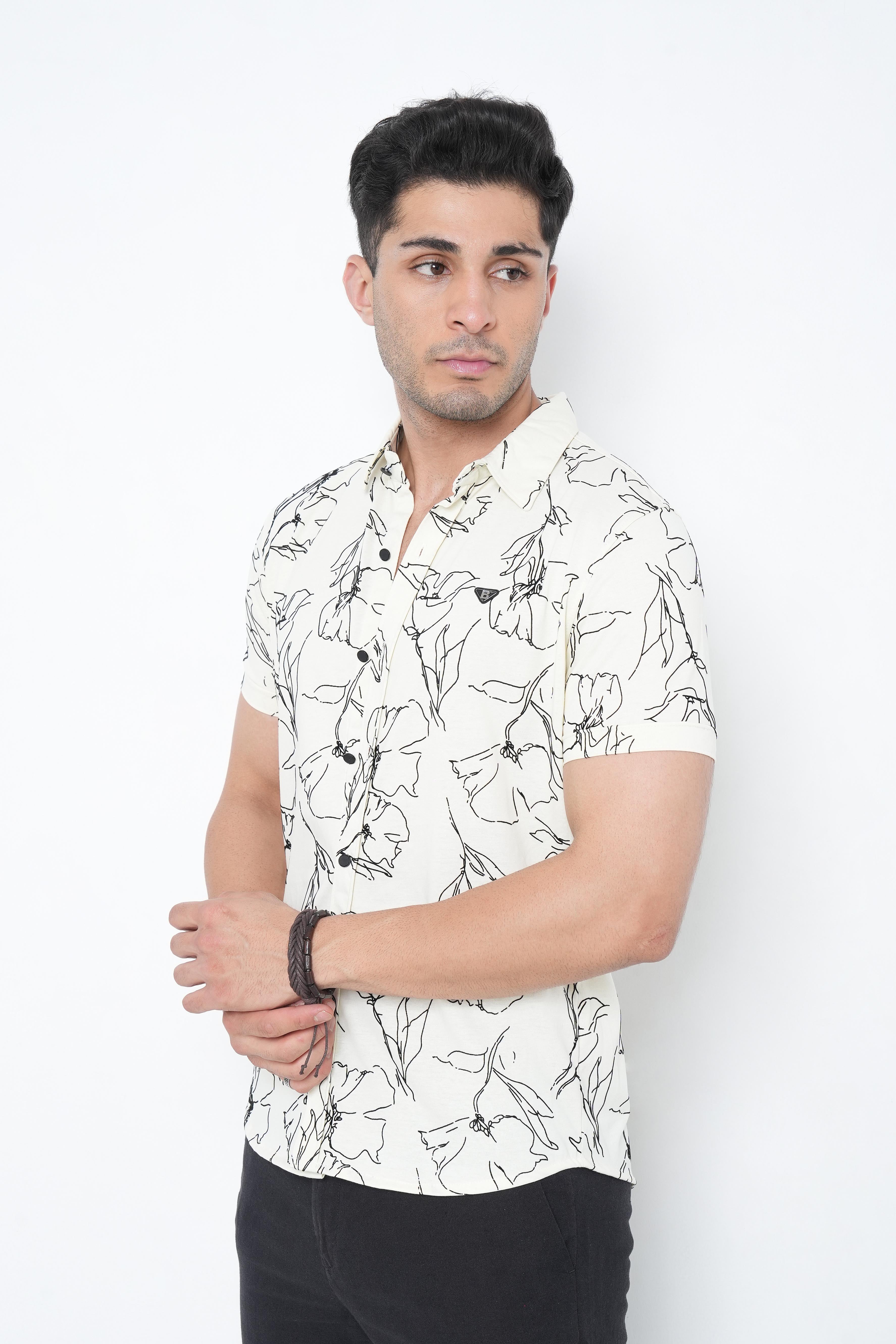 Off-White Floral Printed Shirt-5