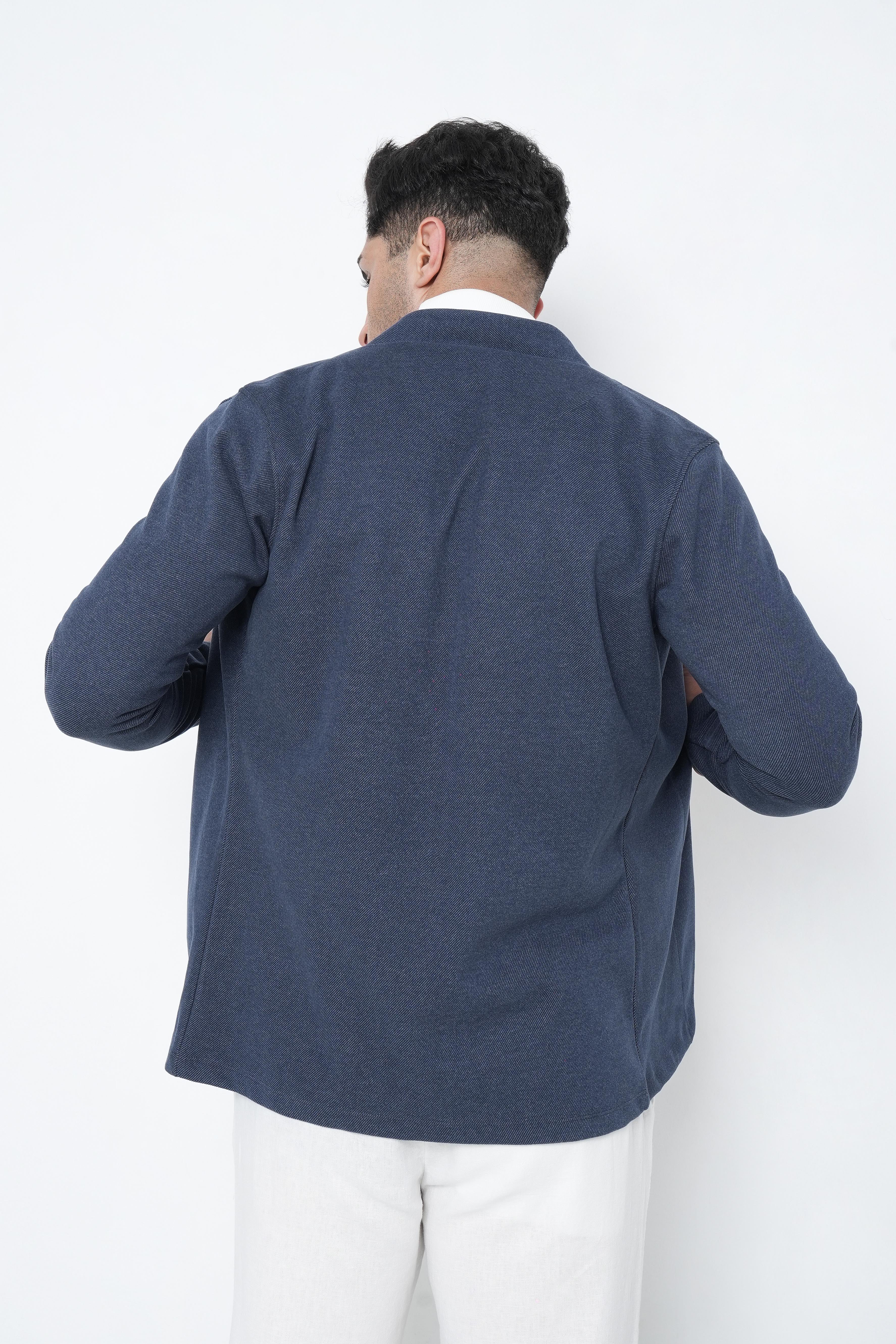 Indigo Regular Fit Casual Cardigan-5