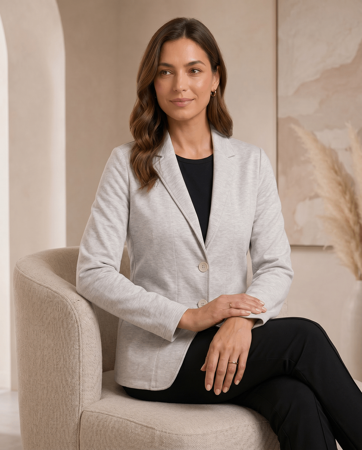 Bonnaty White M Single-Breasted Formal Blazer