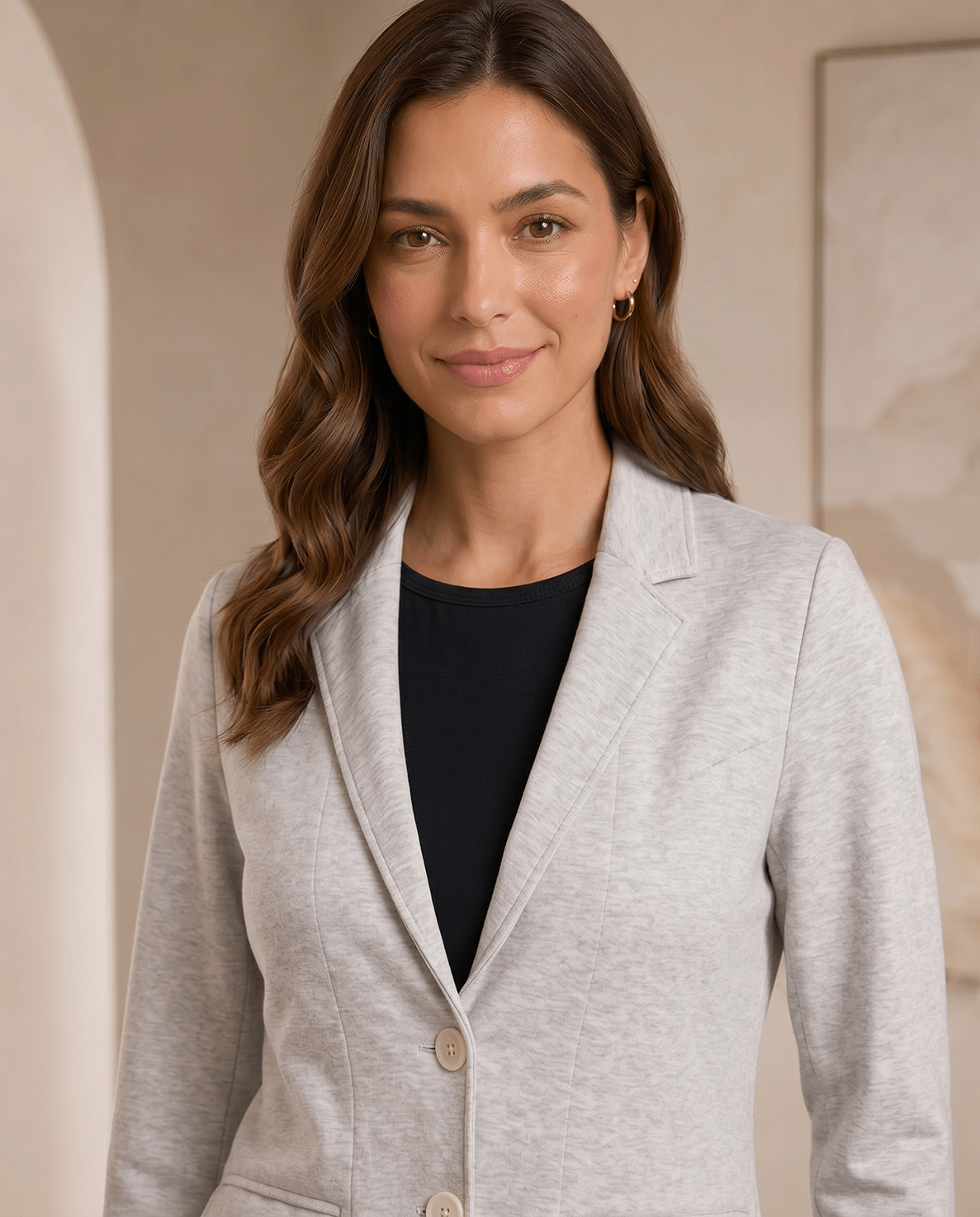 Bonnaty White M Single-Breasted Formal Blazer
