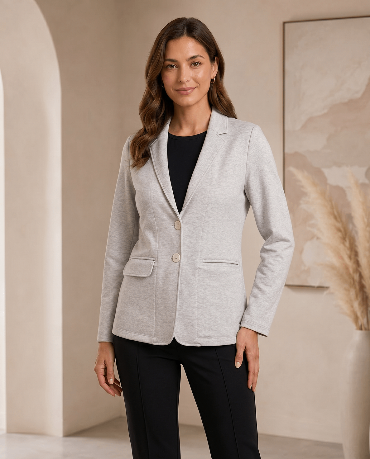 Bonnaty White M Single-Breasted Formal Blazer-3