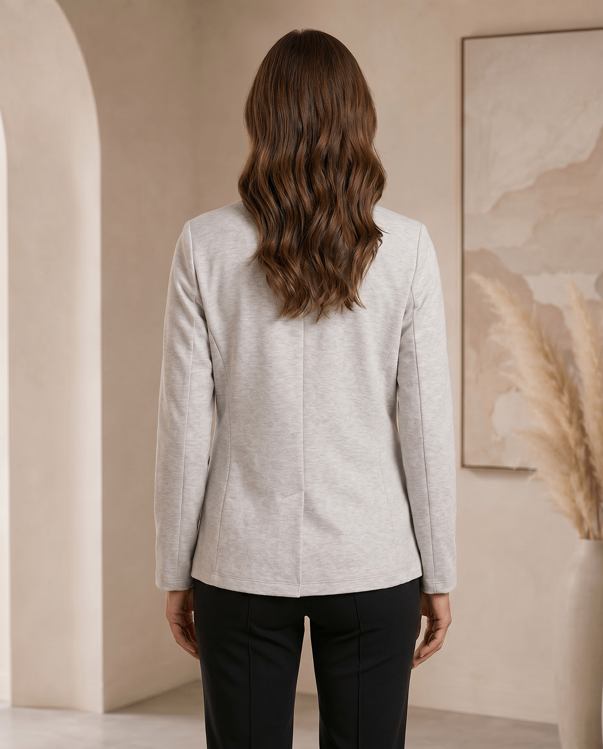 Bonnaty White M Single-Breasted Formal Blazer-4
