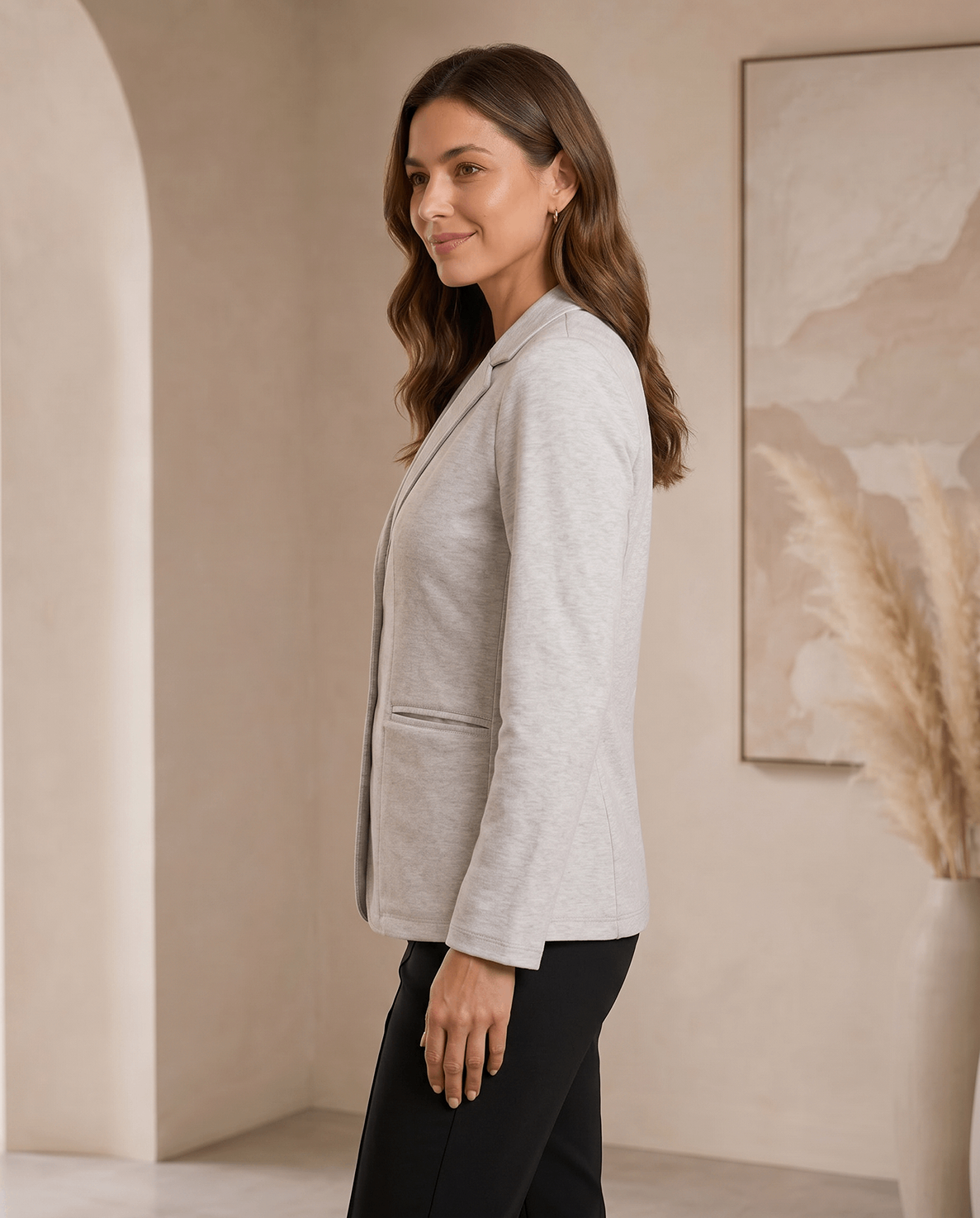 Bonnaty White M Single-Breasted Formal Blazer-5