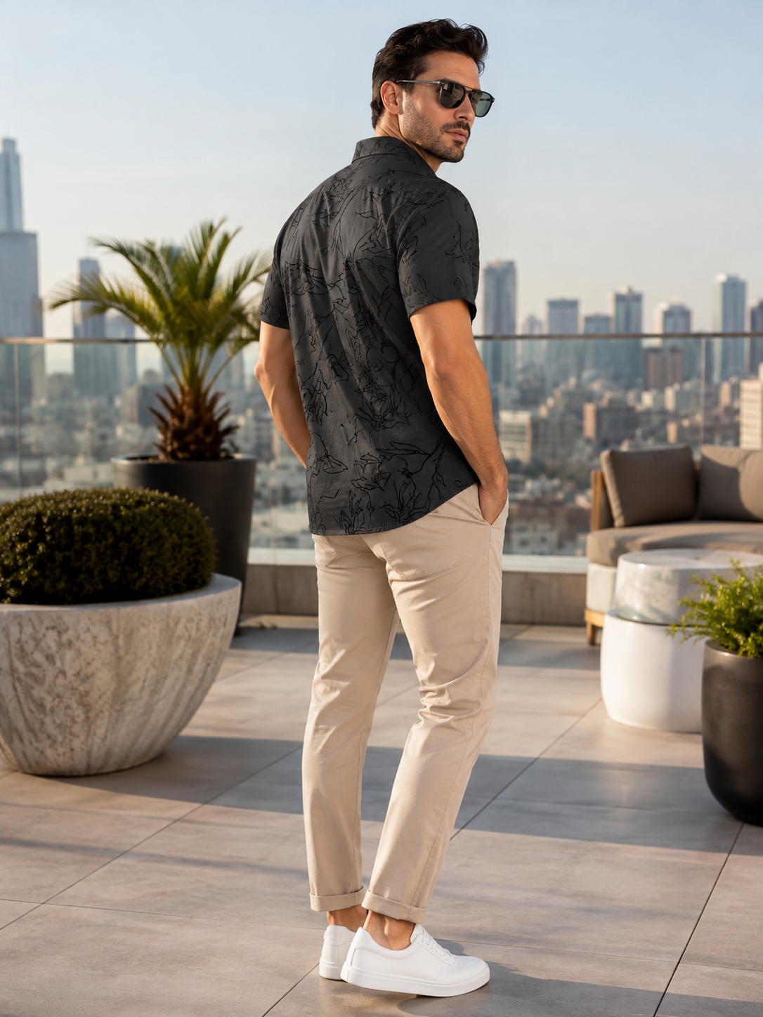 Black Fine Casual Shirt-4