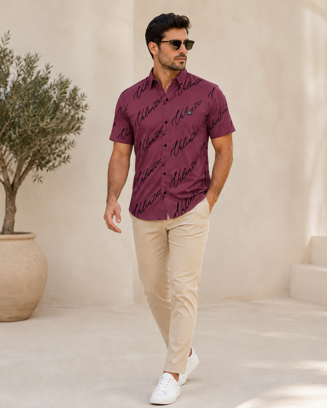Deep Wine Casual Shirt-3