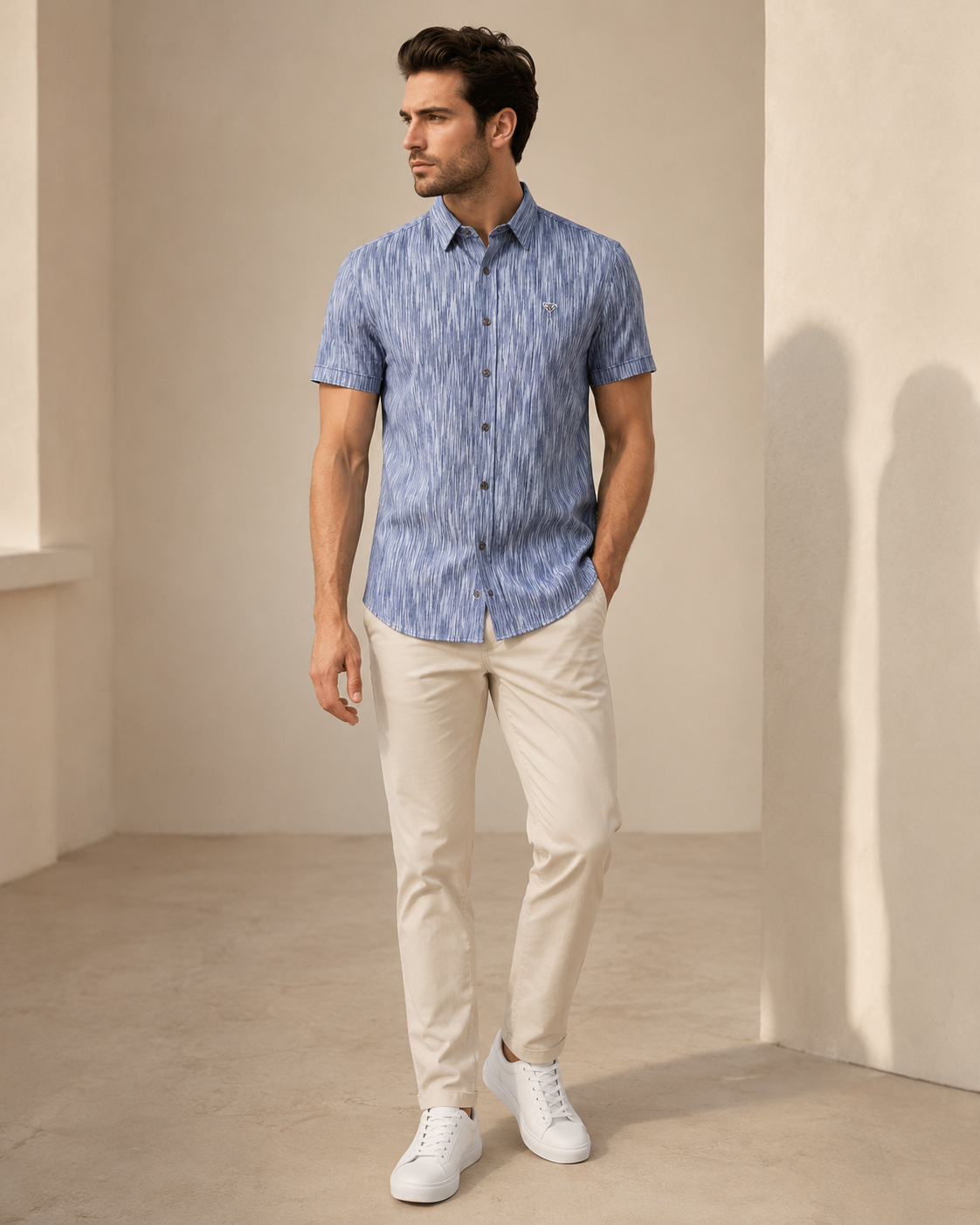 Royal Blue Casual Shirt-3