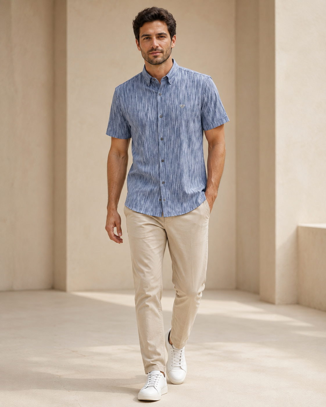 Royal Blue Casual Shirt-4