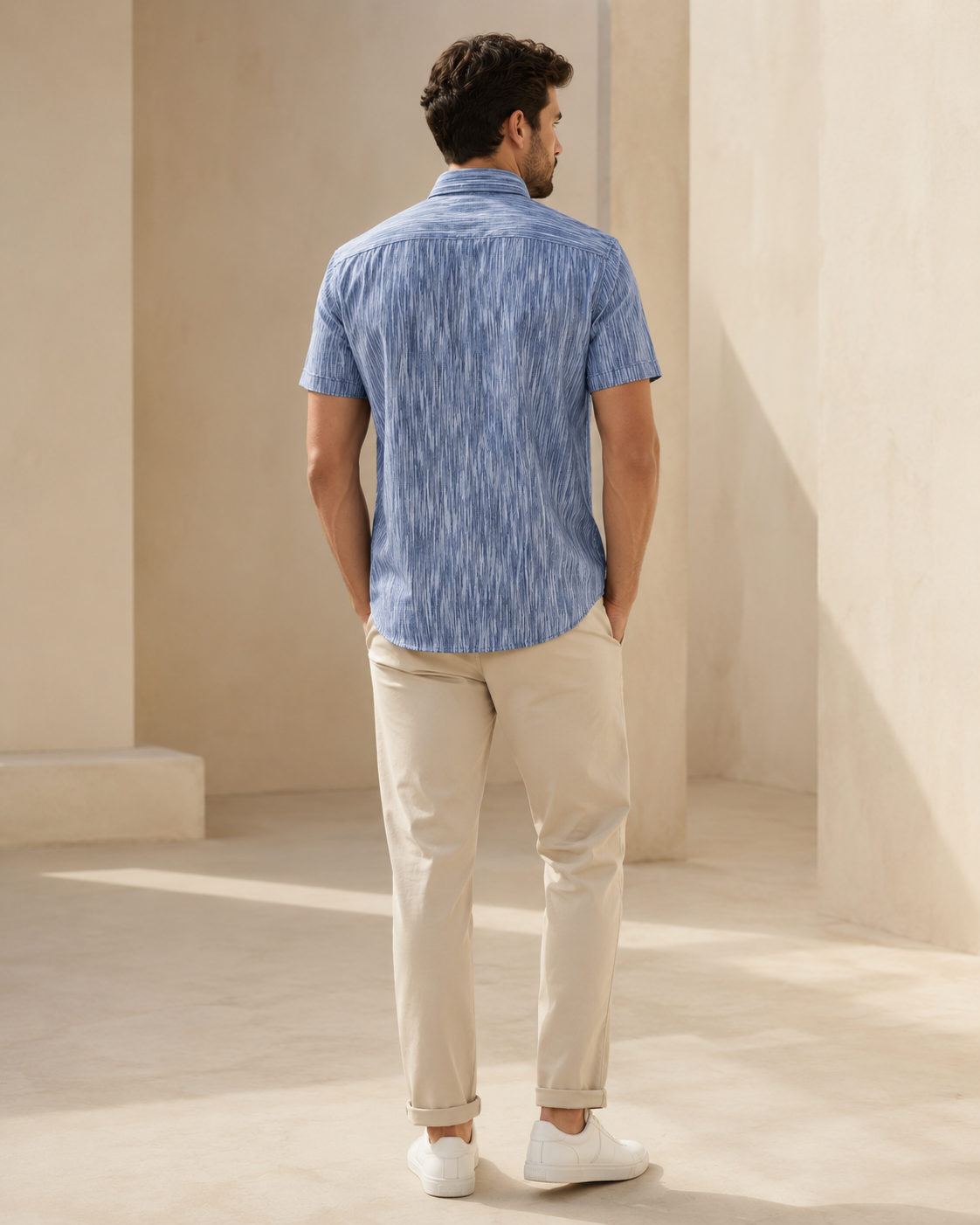 Royal Blue Casual Shirt-5
