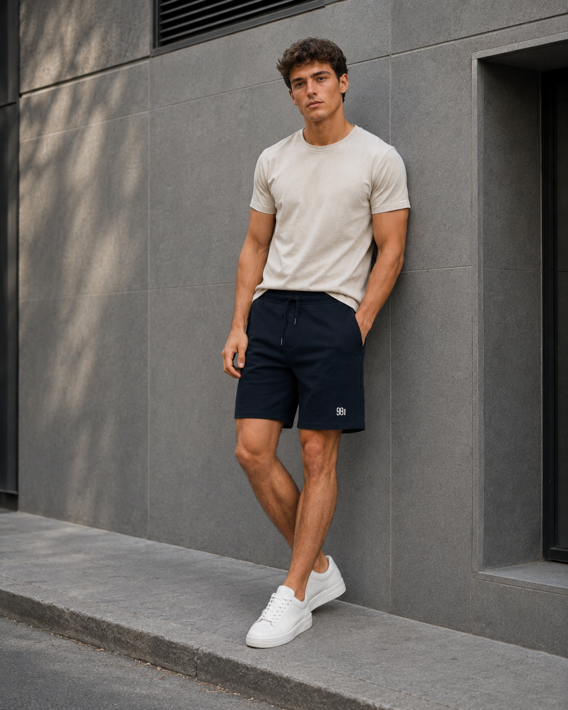 Men Black Relaxed Fit Casual Shorts-4