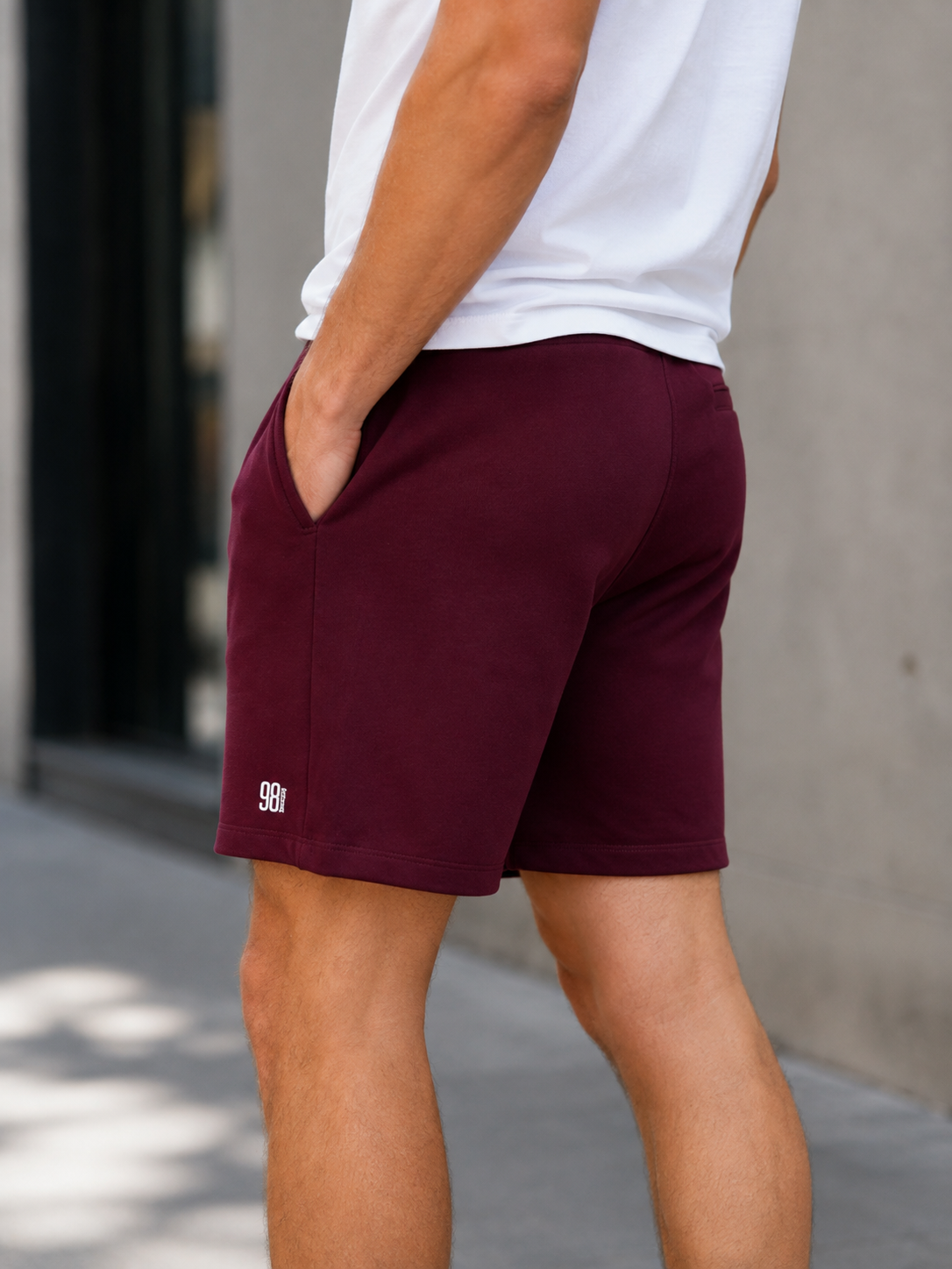 Men Maroon Relaxed Fit Casual Shorts-5