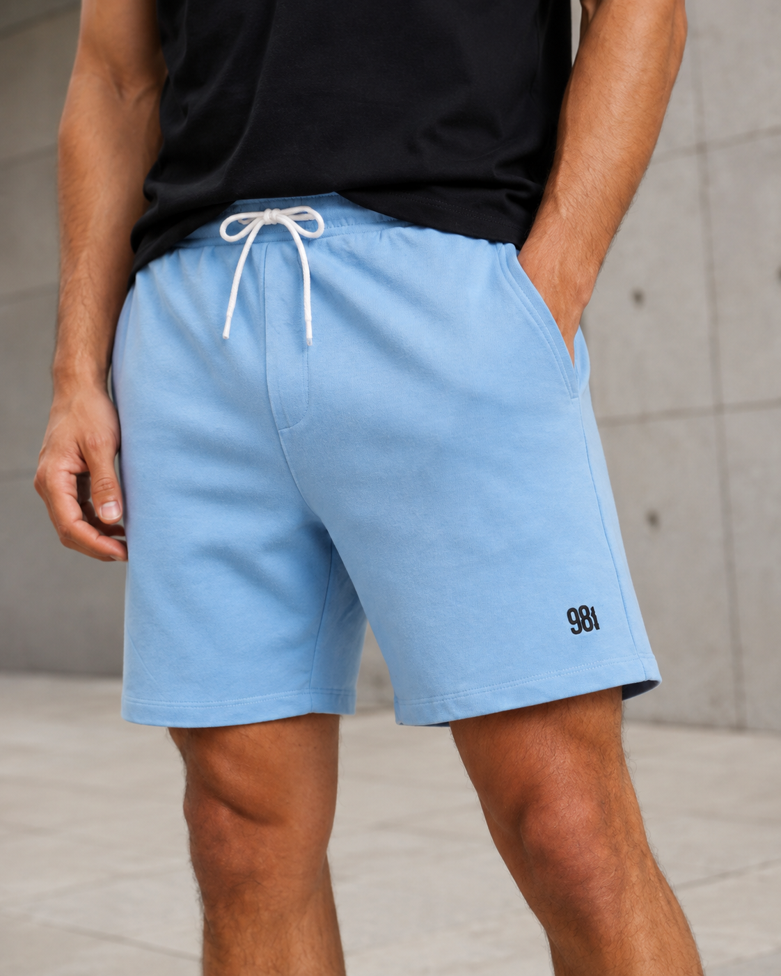 Men Sky Relaxed Fit Casual Shorts-3