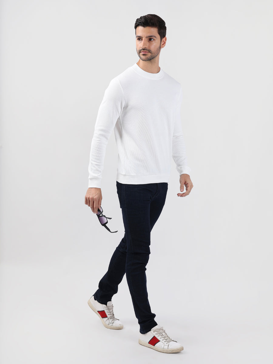 PLAIN OFFWHITE HIGHNECK SWEATSHIRT-4