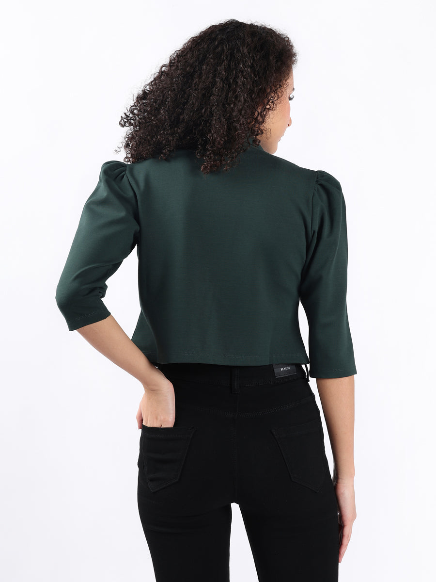 EVERGREEN OVERLAP CROP SHRUG-4