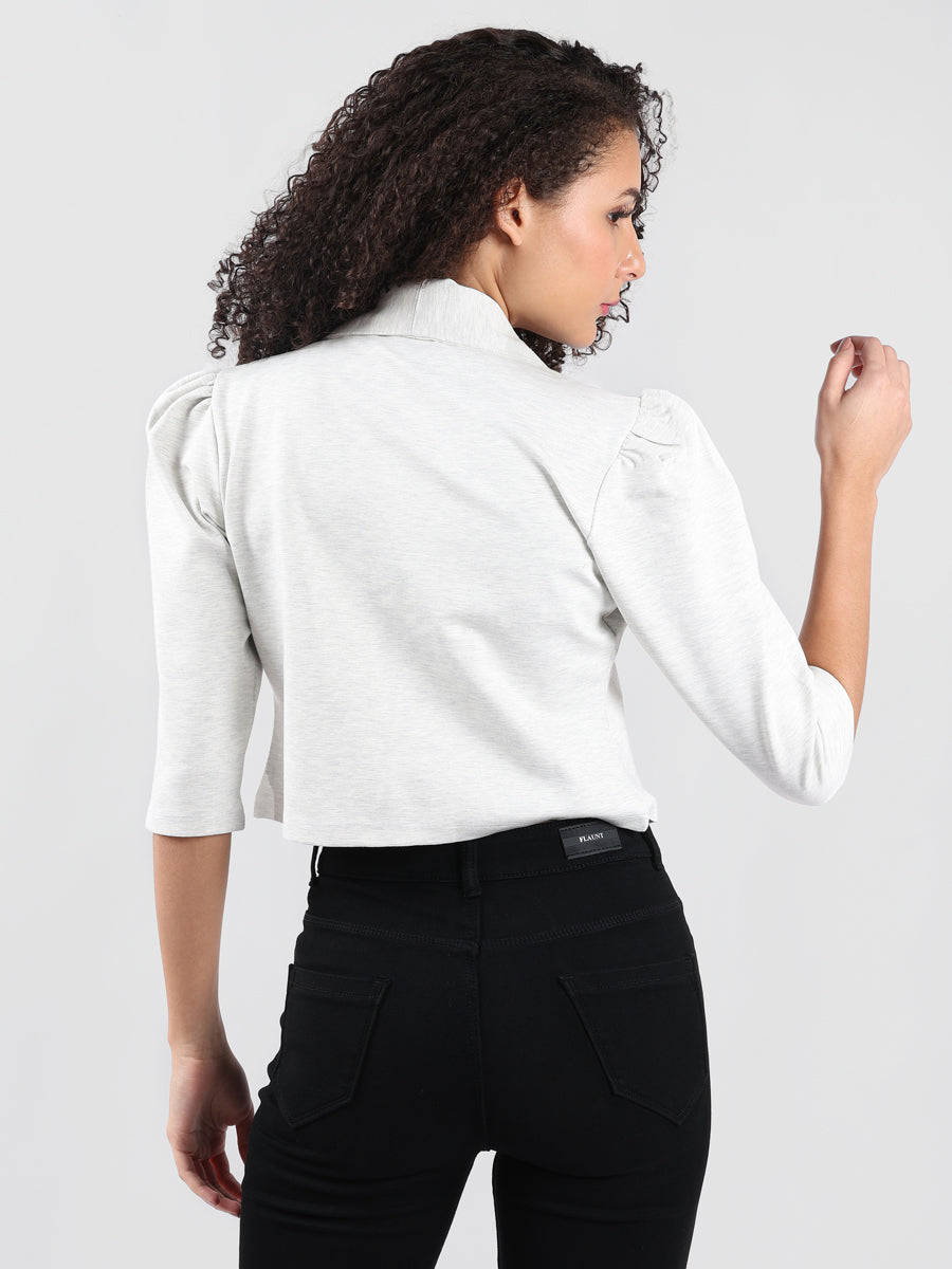 WHITE  OVERLAP CROP SHRUG-4