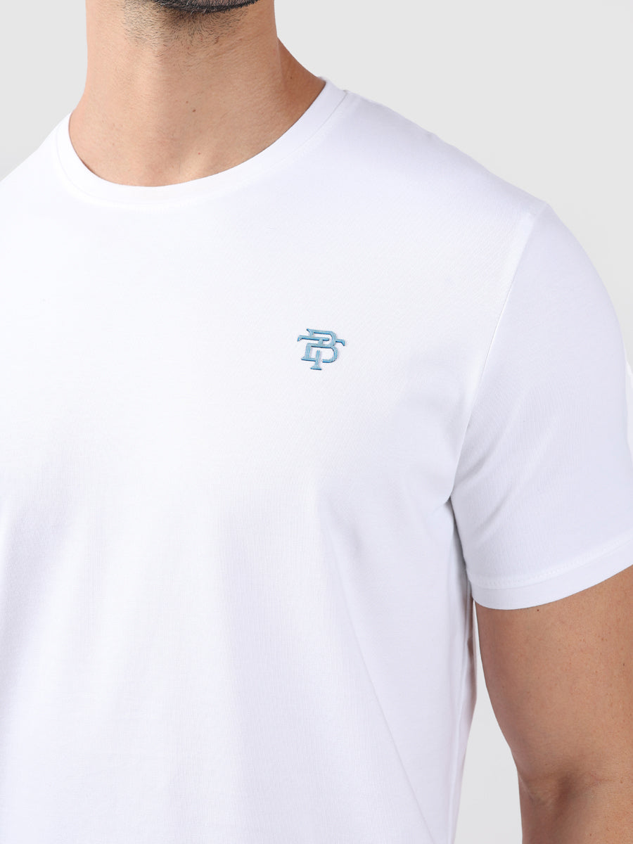 WHITE ROUND NECK LIGHT WEIGHT T-SHIRT-3