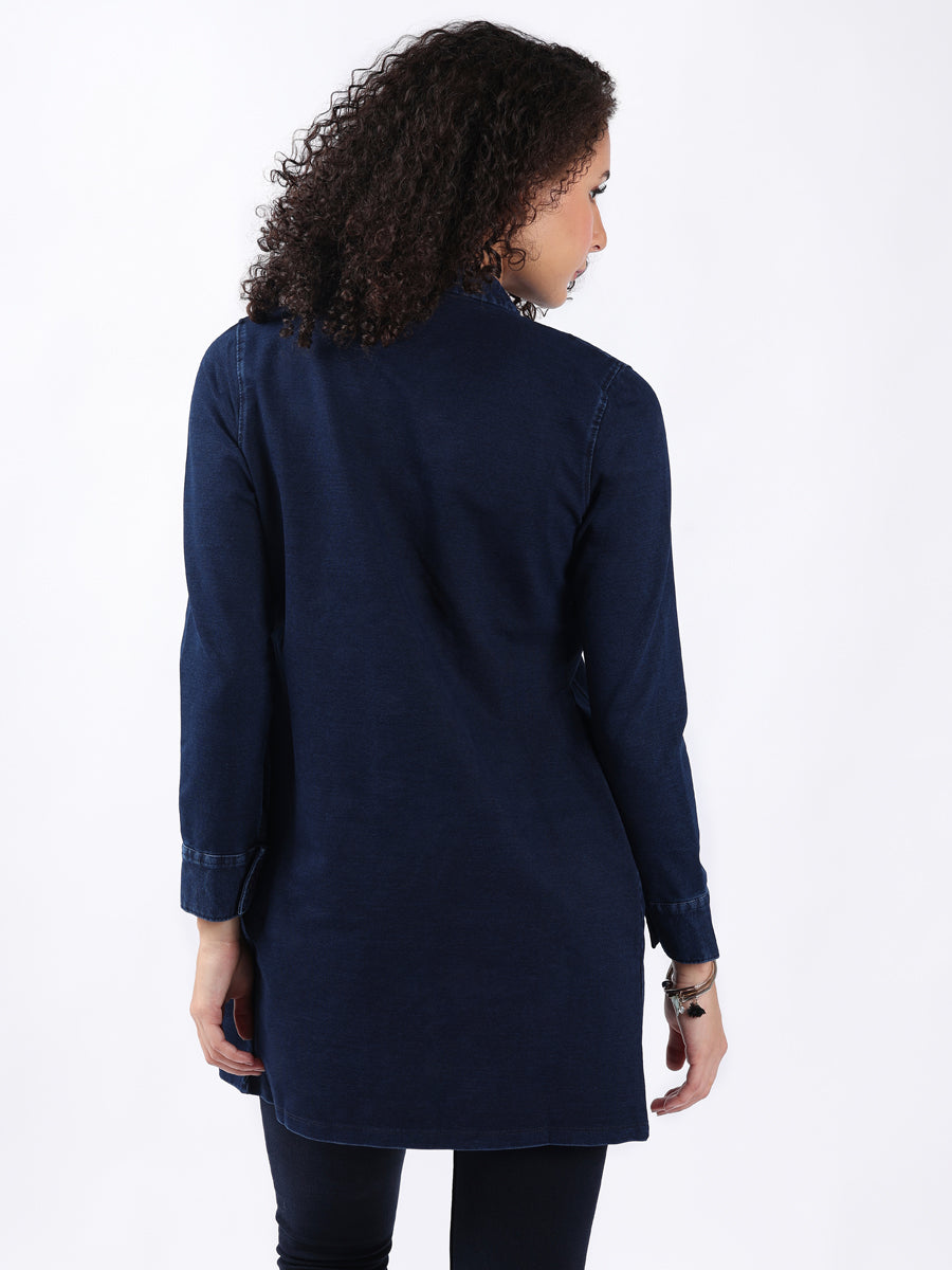 DENIM BUTTON DOWN JACKET-4