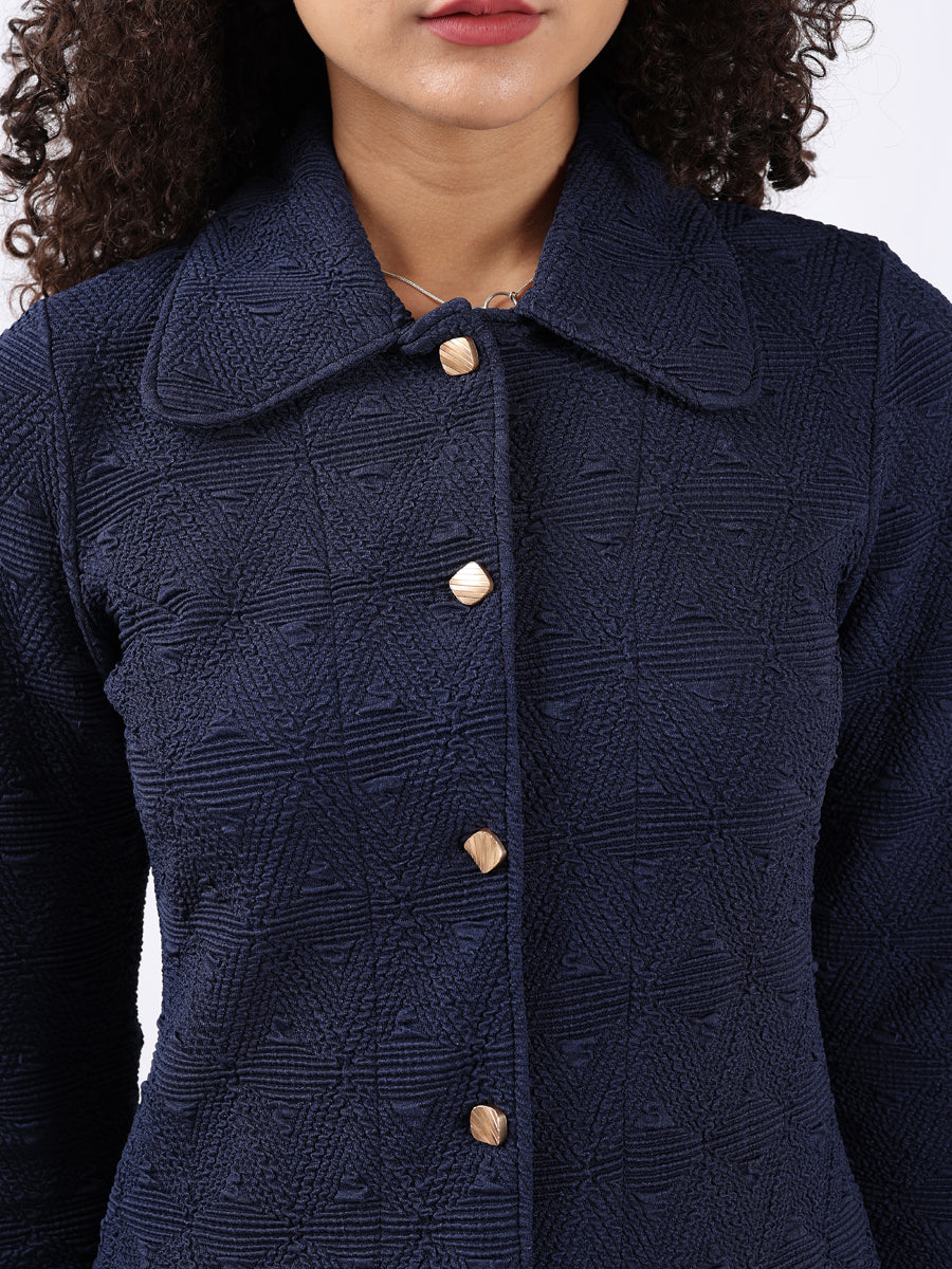 COLLARED NECK FULL SLEEVE KNIT SHIRT-4