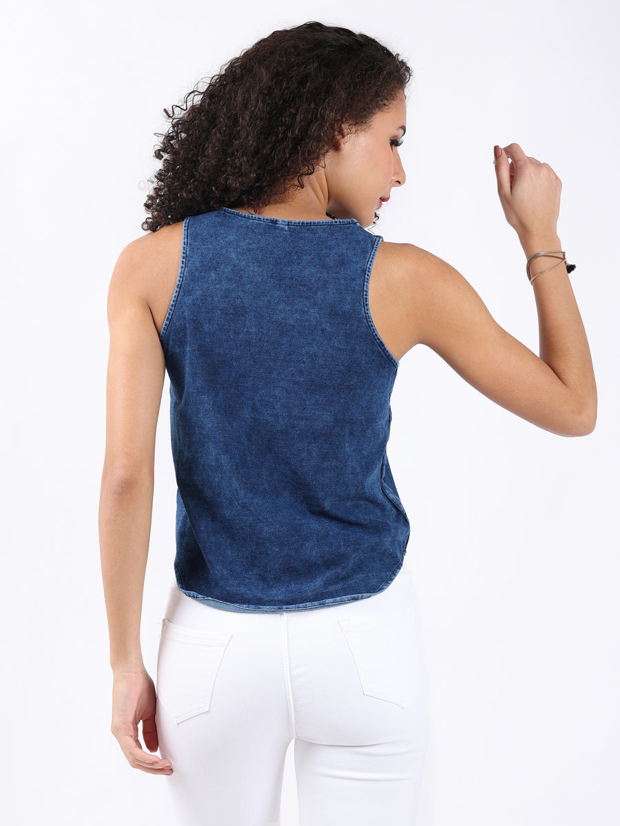 DARK BLUE DENIM TANK TOP-4