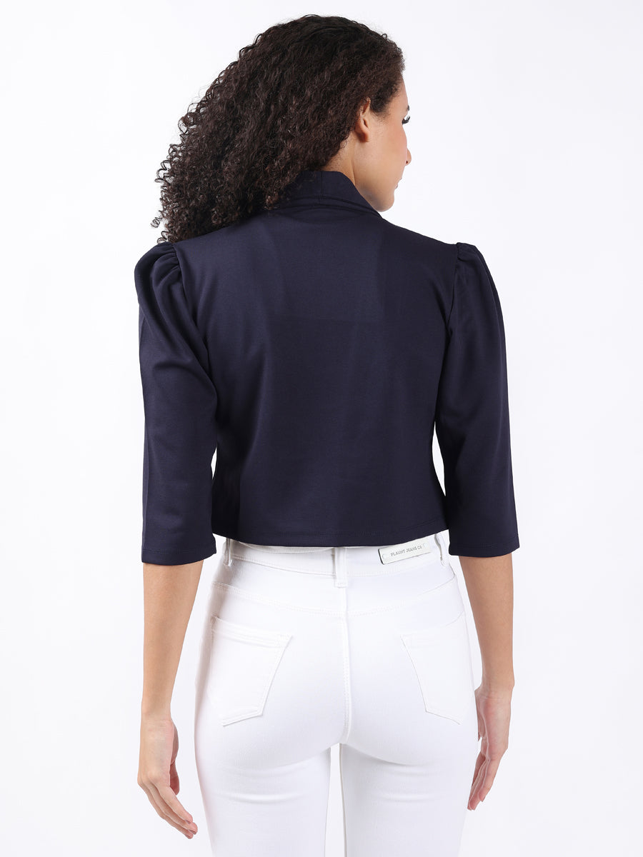 NAVY OVERLAP CROP SHRUG-4