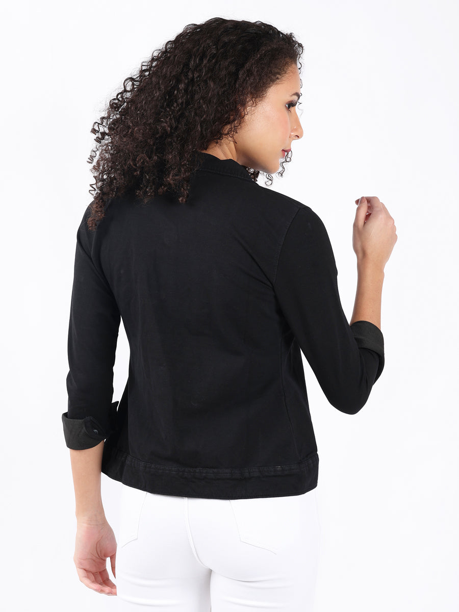 BLACK TRUCKER JACKET-5