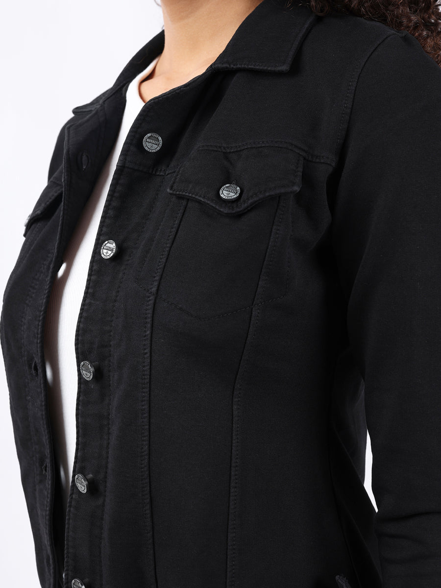 BLACK TRUCKER JACKET-4