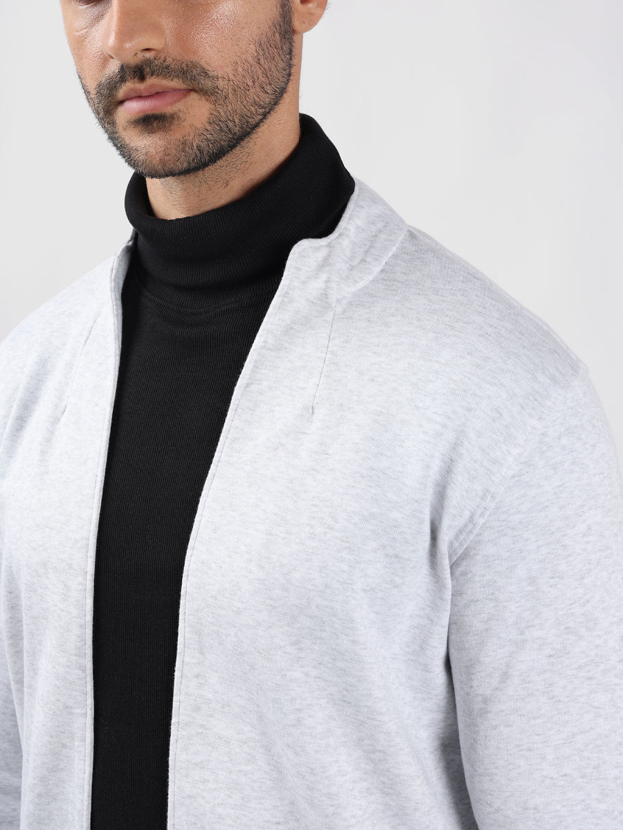WHITE JACQUARD KNIT LIGHTWEIGHT CARDIGAN-4