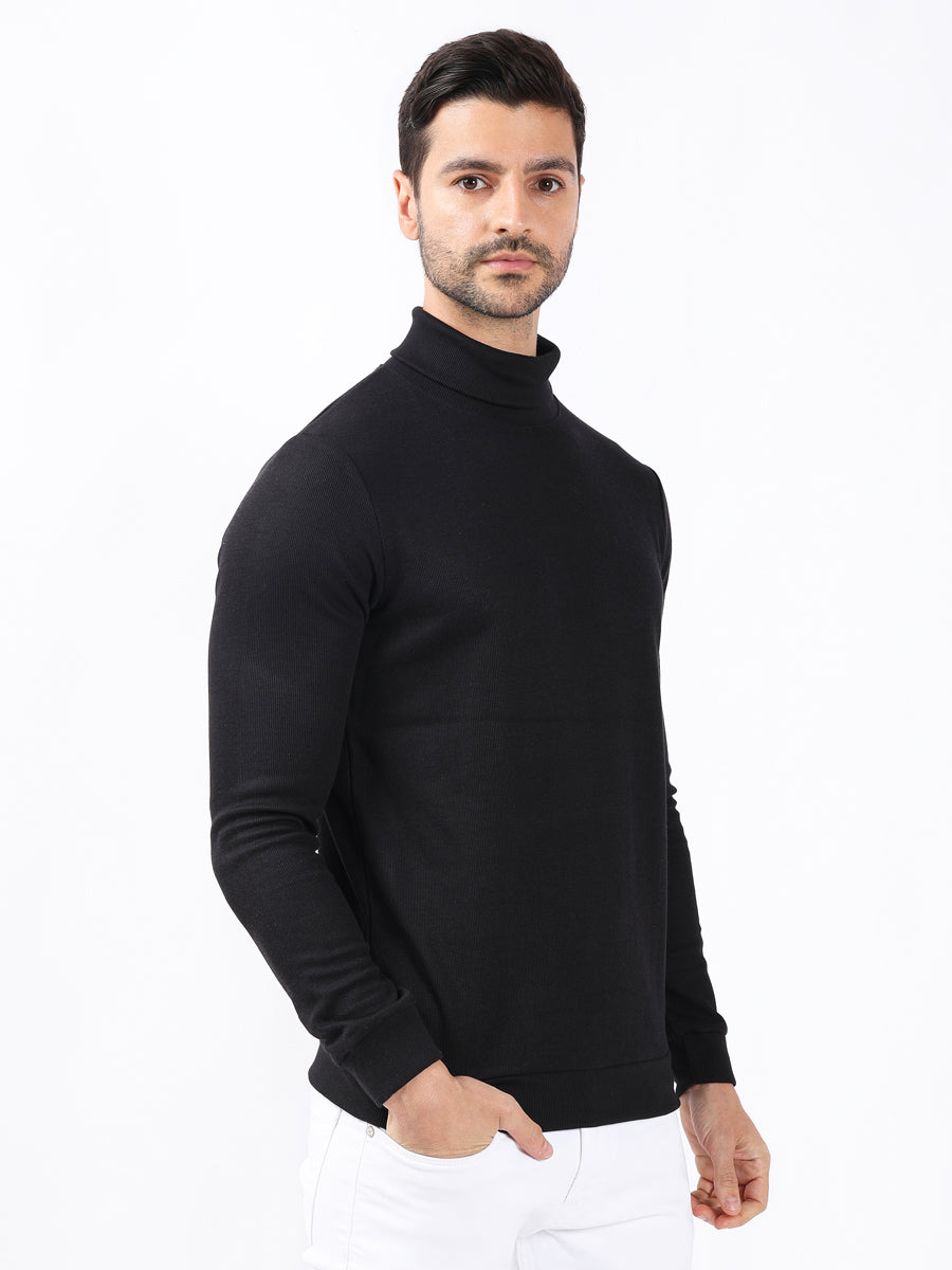 BLACK LONG SLEEVE TURTLE NECK-4