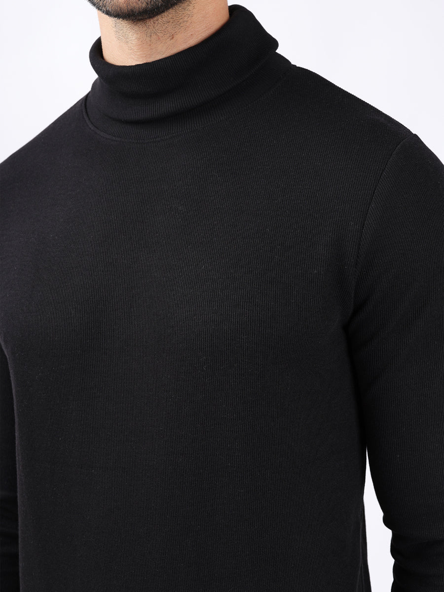 BLACK LONG SLEEVE TURTLE NECK-3