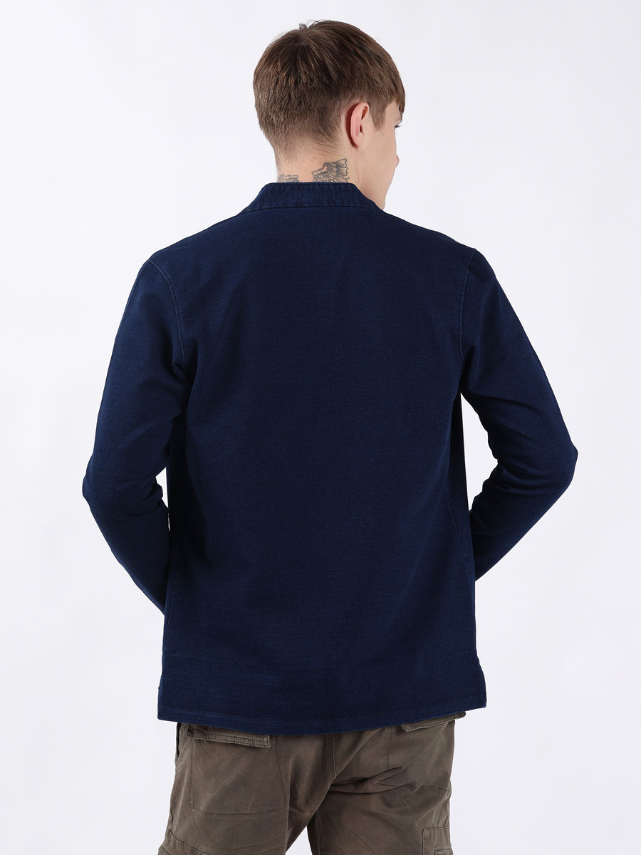 KNIT DENIM CARDIGAN-3