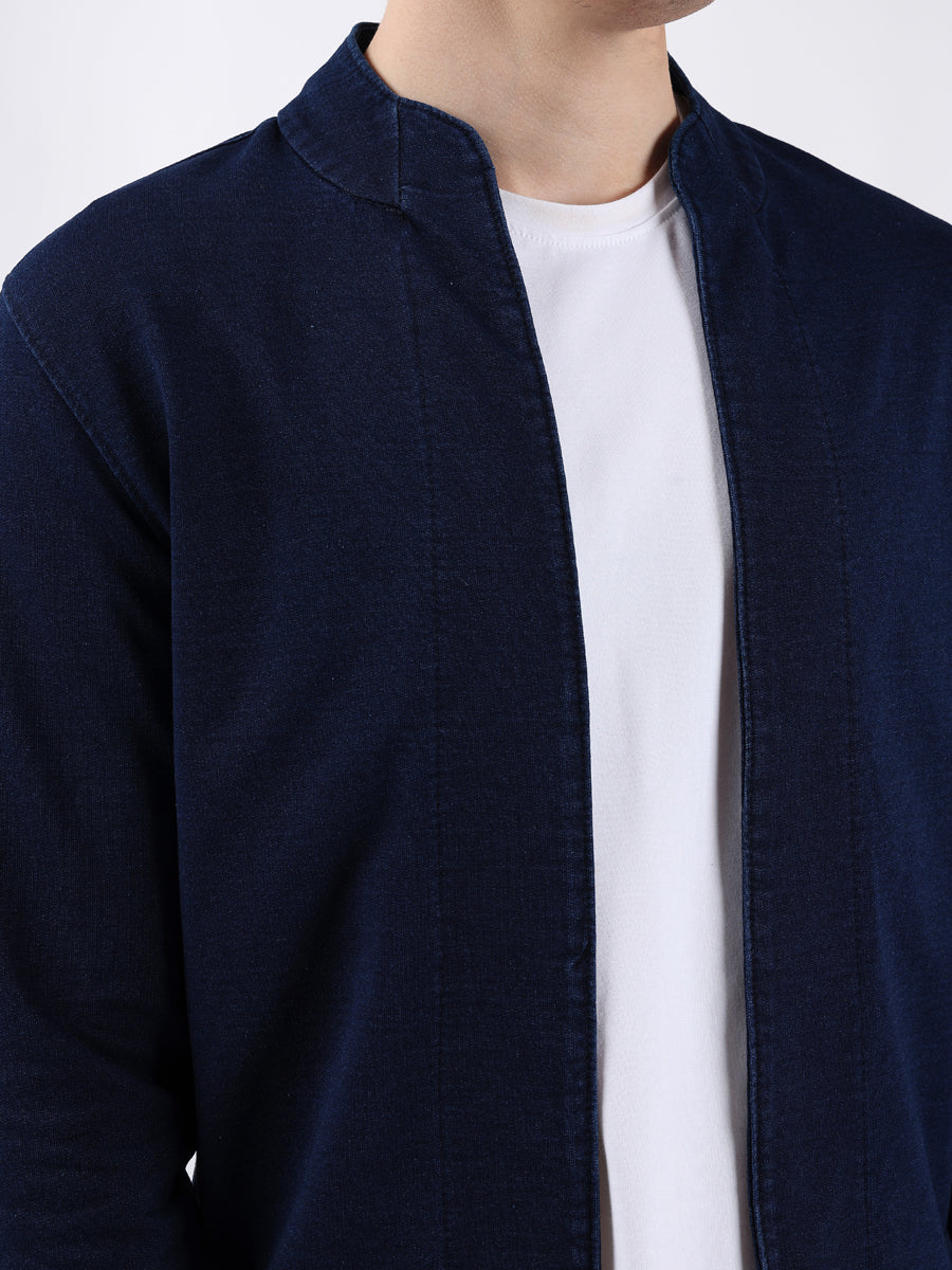 KNIT DENIM CARDIGAN-4