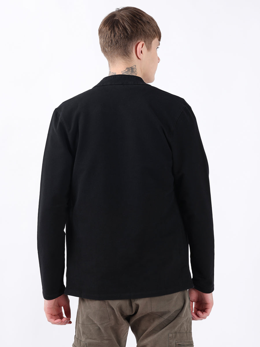 BLACK DENIM CARDIGAN-5