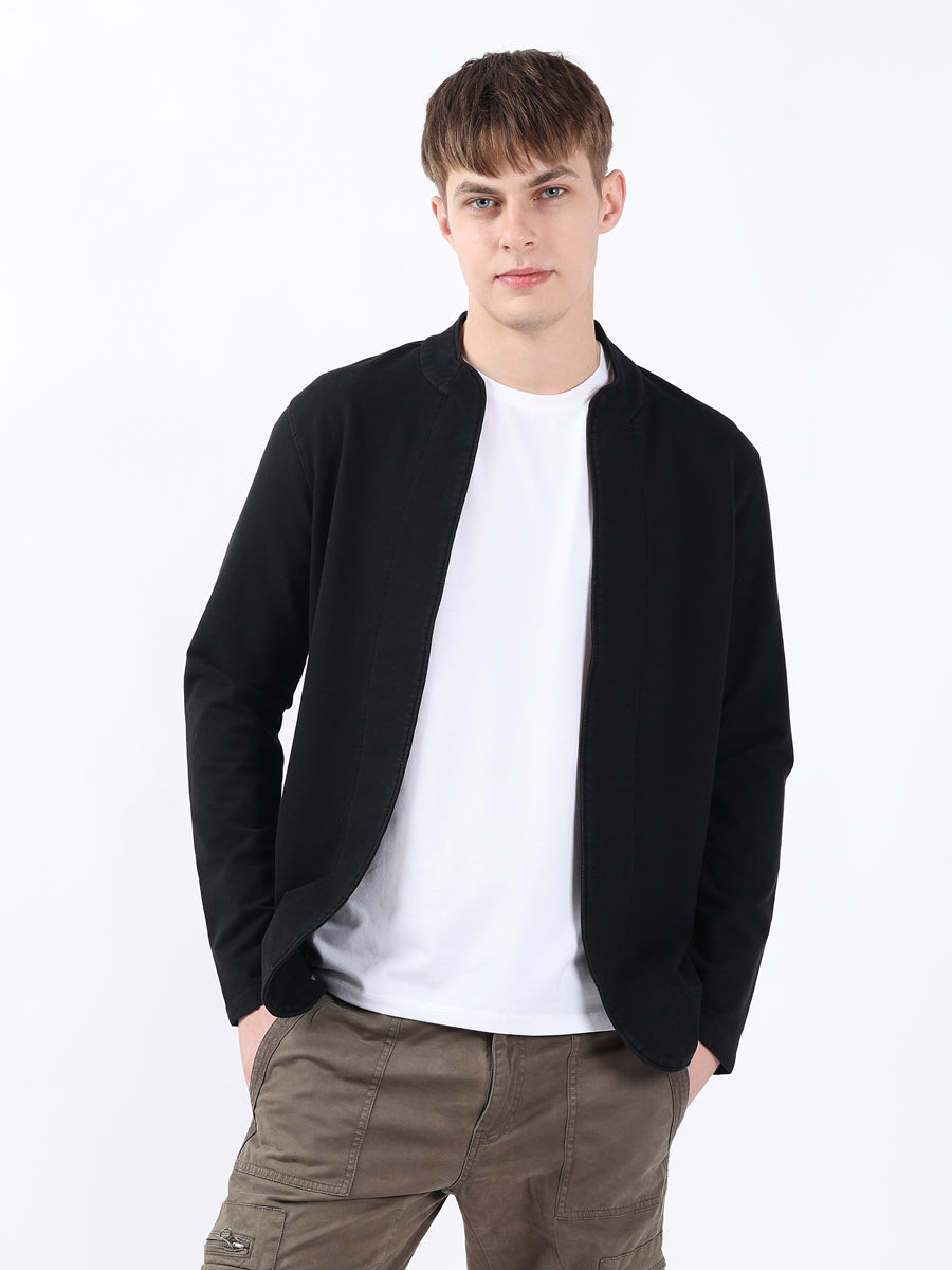 BLACK DENIM CARDIGAN-4