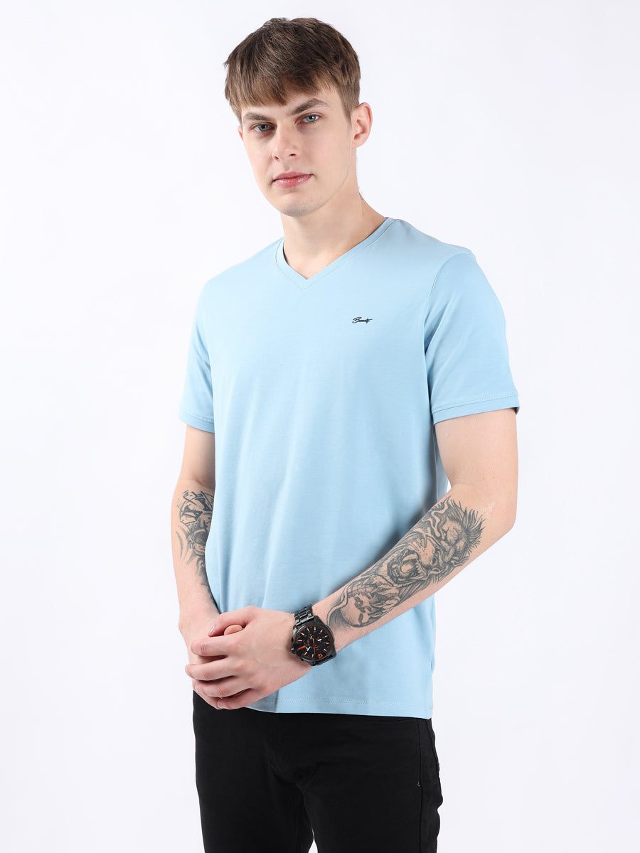 SKY V-Neck light weight t-shirt-4