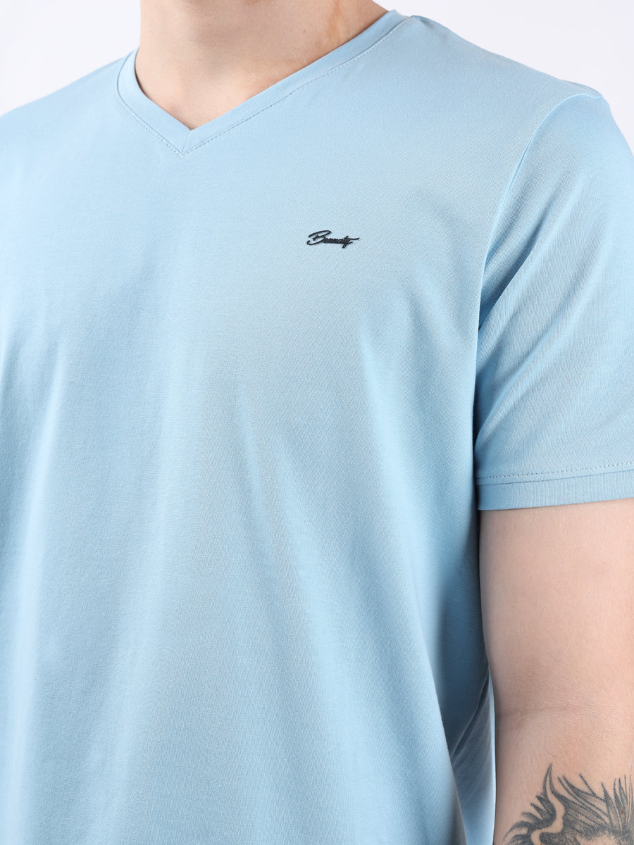 SKY V-Neck light weight t-shirt-3