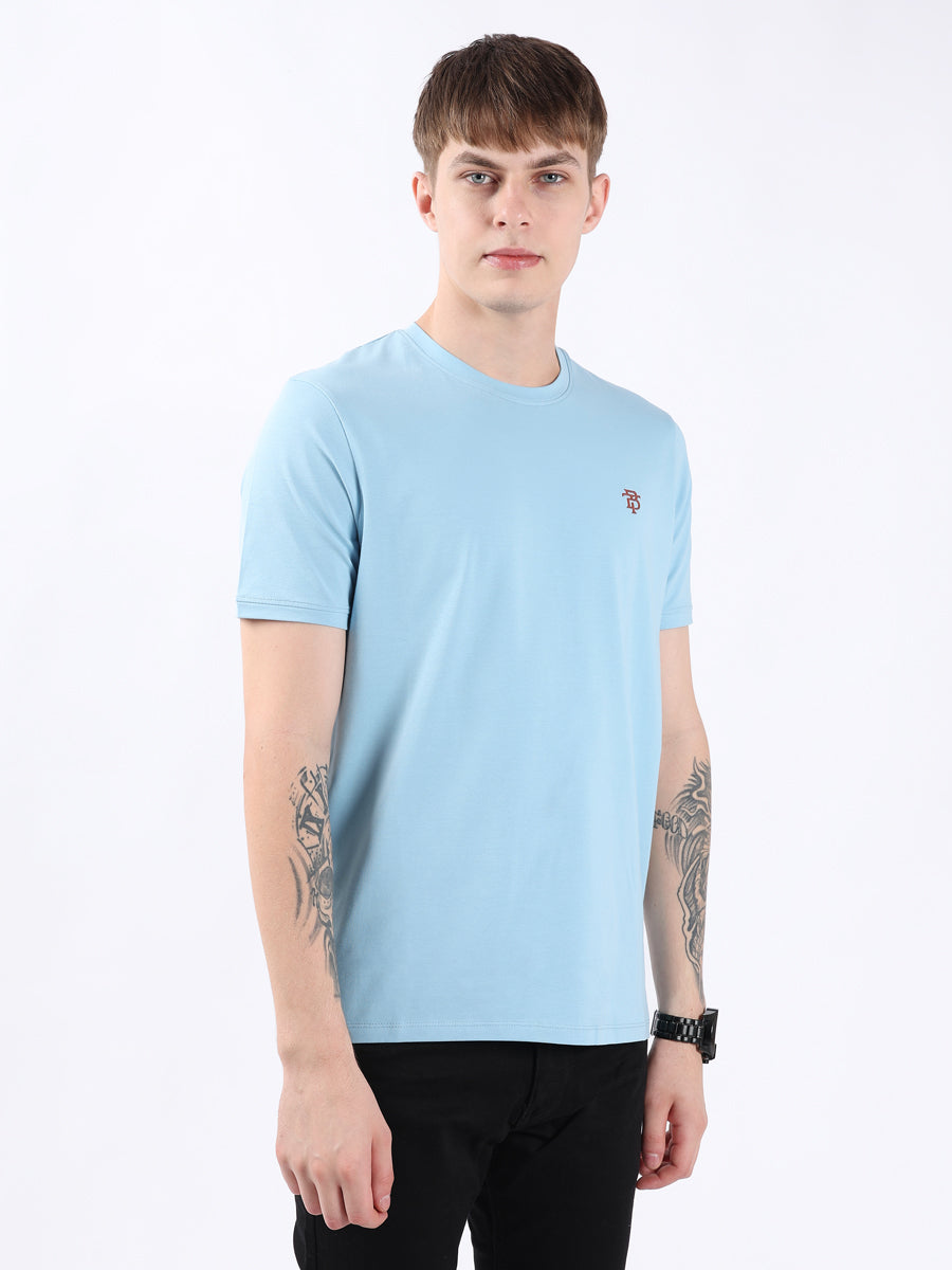 SKY ROUND NECK LIGHT WEIGHT T-SHIRT-4